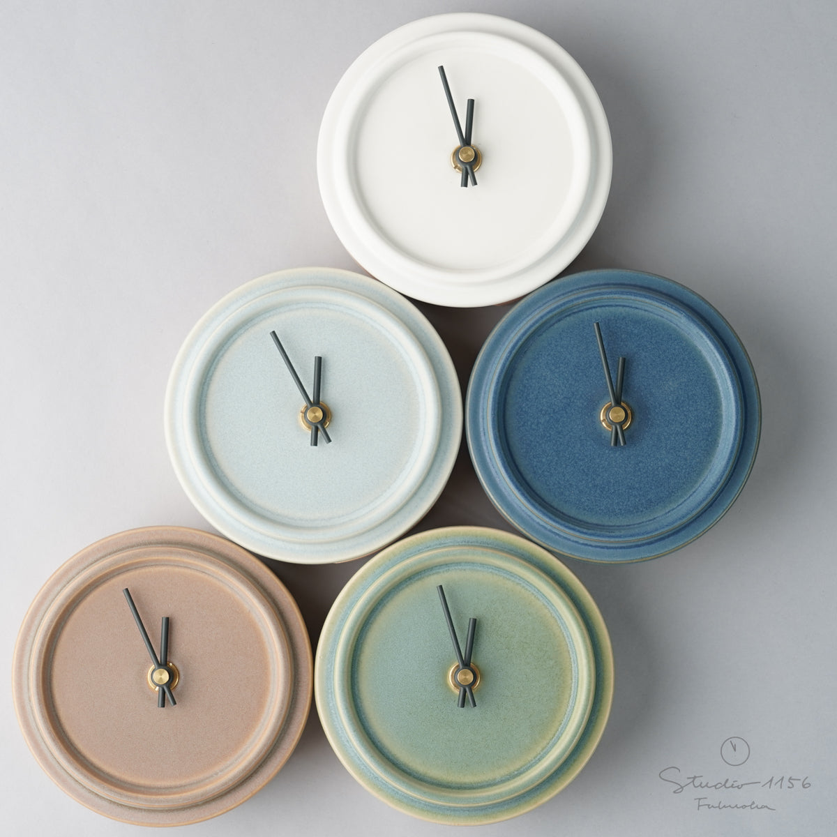 美濃焼 Baum 陶器時計 置き時計 電池付 SUGY Studio1156