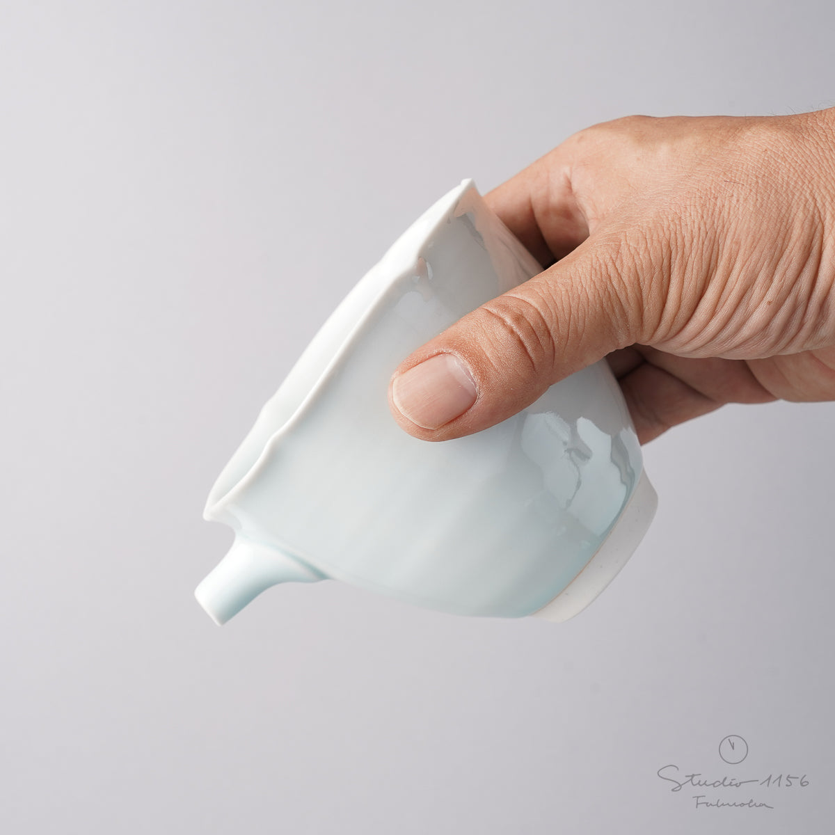 波佐見焼 青白磁 片口酒器とぐい呑み Koushun Studio1156