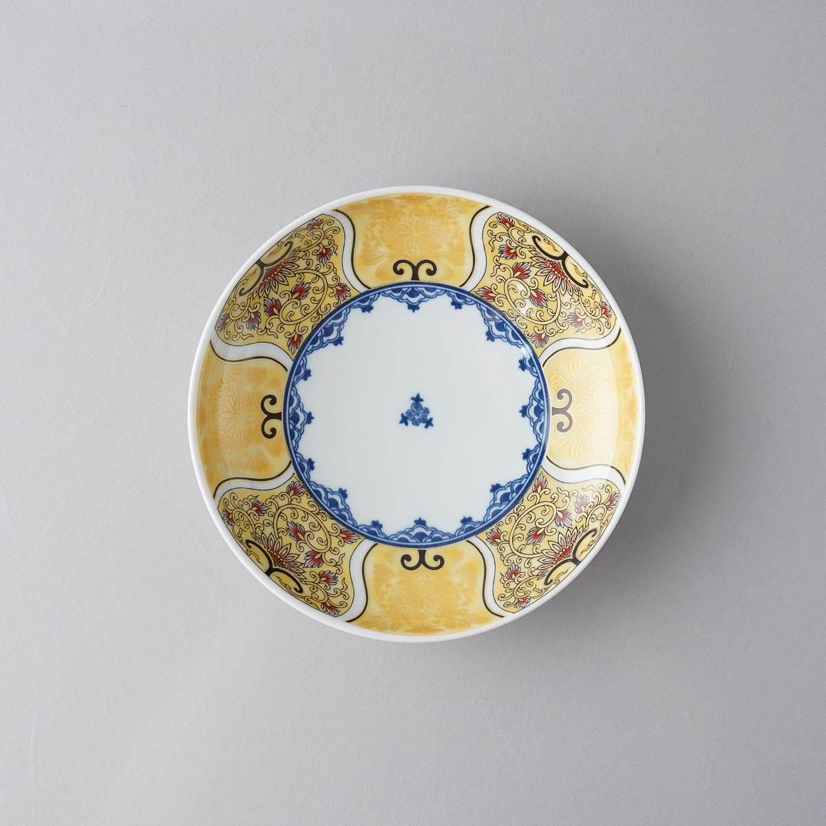 波佐見焼 献上古伊万里 五寸皿 14.5cm 黄 Saikai Studio1156