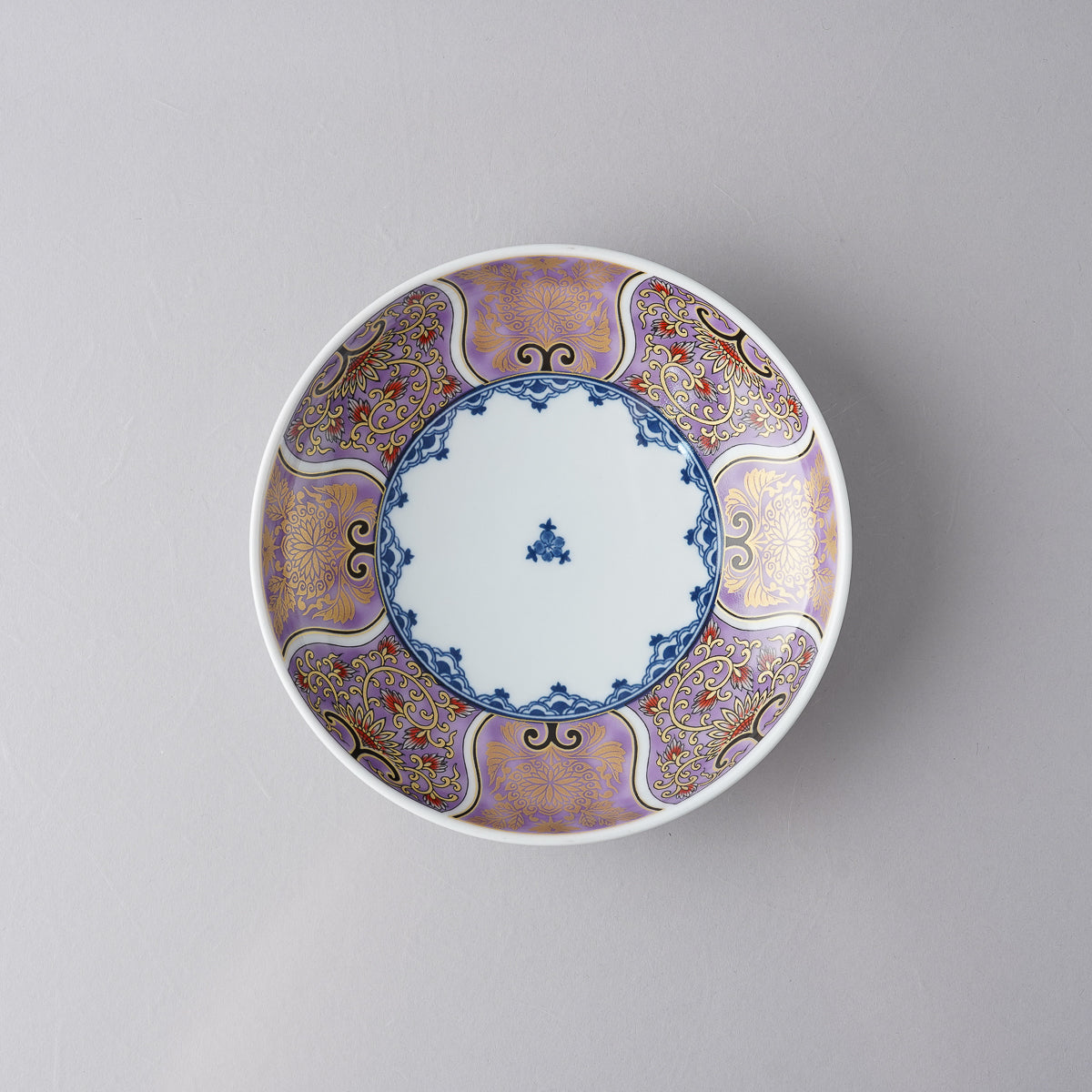 波佐見焼 献上古伊万里 五寸皿 14.5cm 紫 Saikai Studio1156