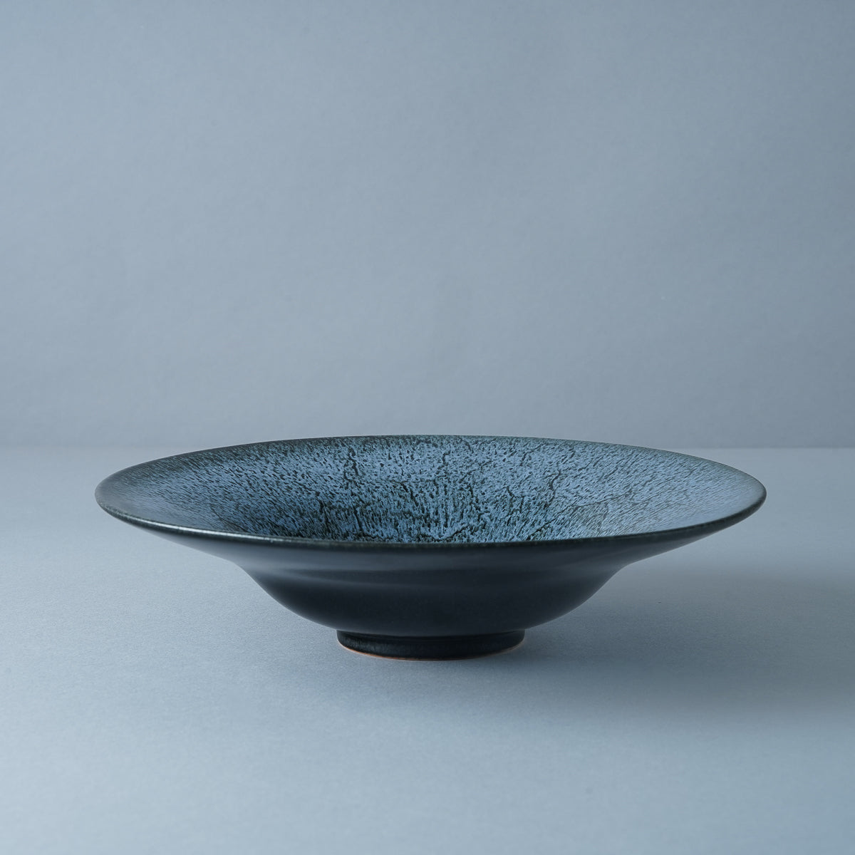 美濃焼 宙(ソラ) ワイドリムクーププレート 21cm GY(グレー) Sakuzan Studio1156