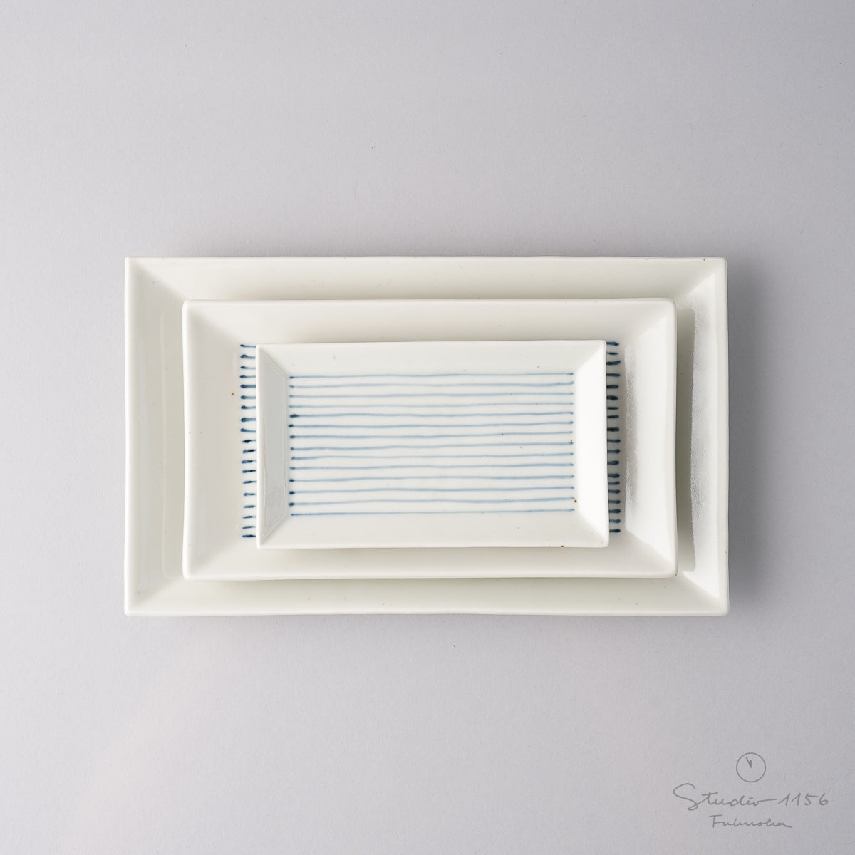 伊万里焼 染付連子 長角皿 S/M/L Tamori Studio1156