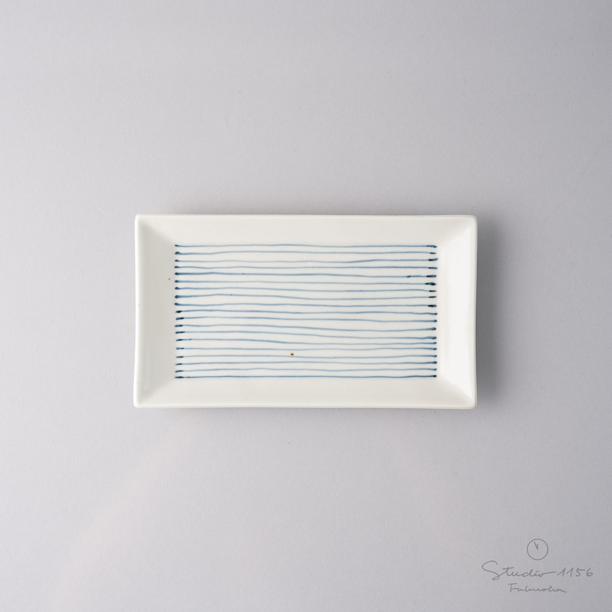 伊万里焼 染付連子 長角皿 S/M/L M(18cm) Tamori Studio1156