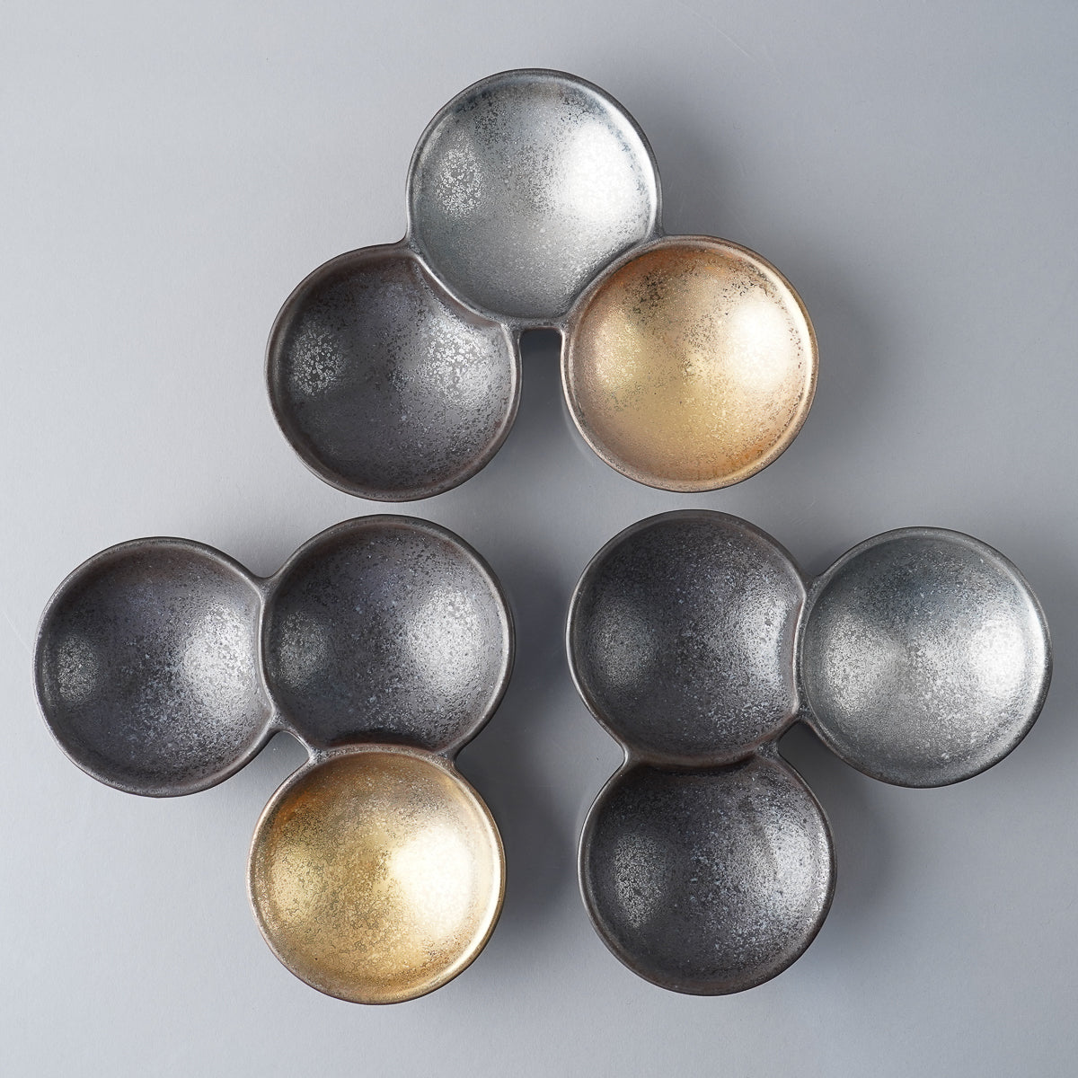 有田焼 三組小皿 仕切り皿(L) 17.5cm Touetsu Studio1156