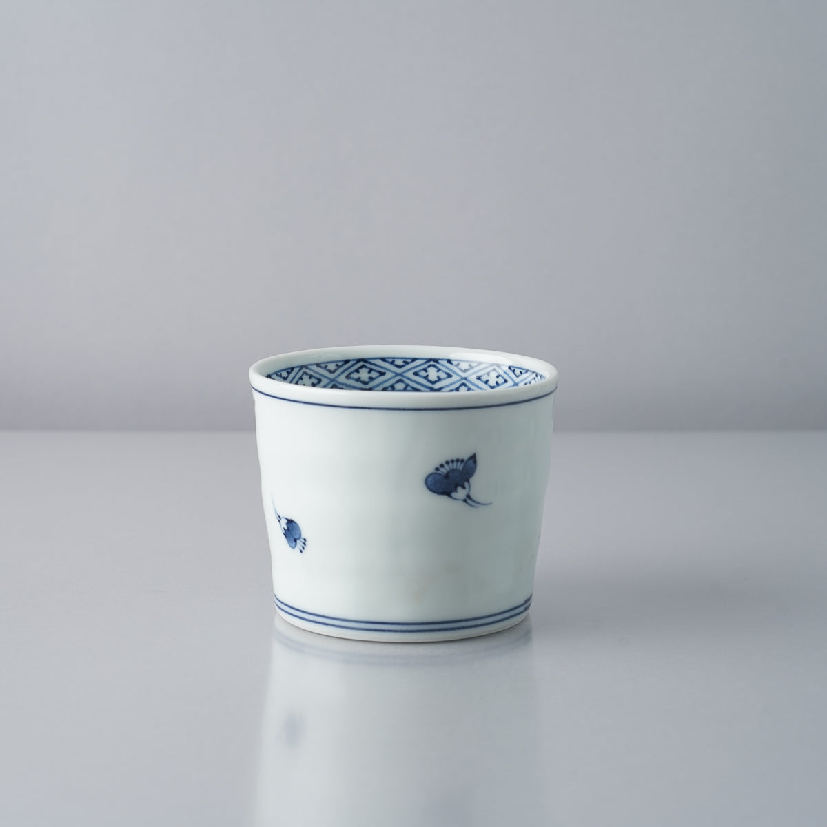 波佐見焼 染付 手彫そば猪口 190ml Takayama Studio1156