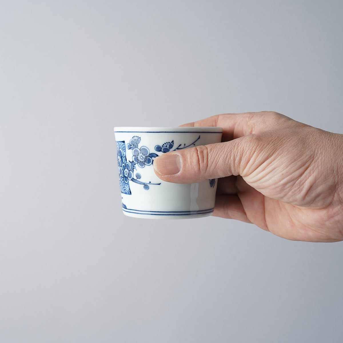 波佐見焼 染付 手彫そば猪口 190ml Takayama Studio1156