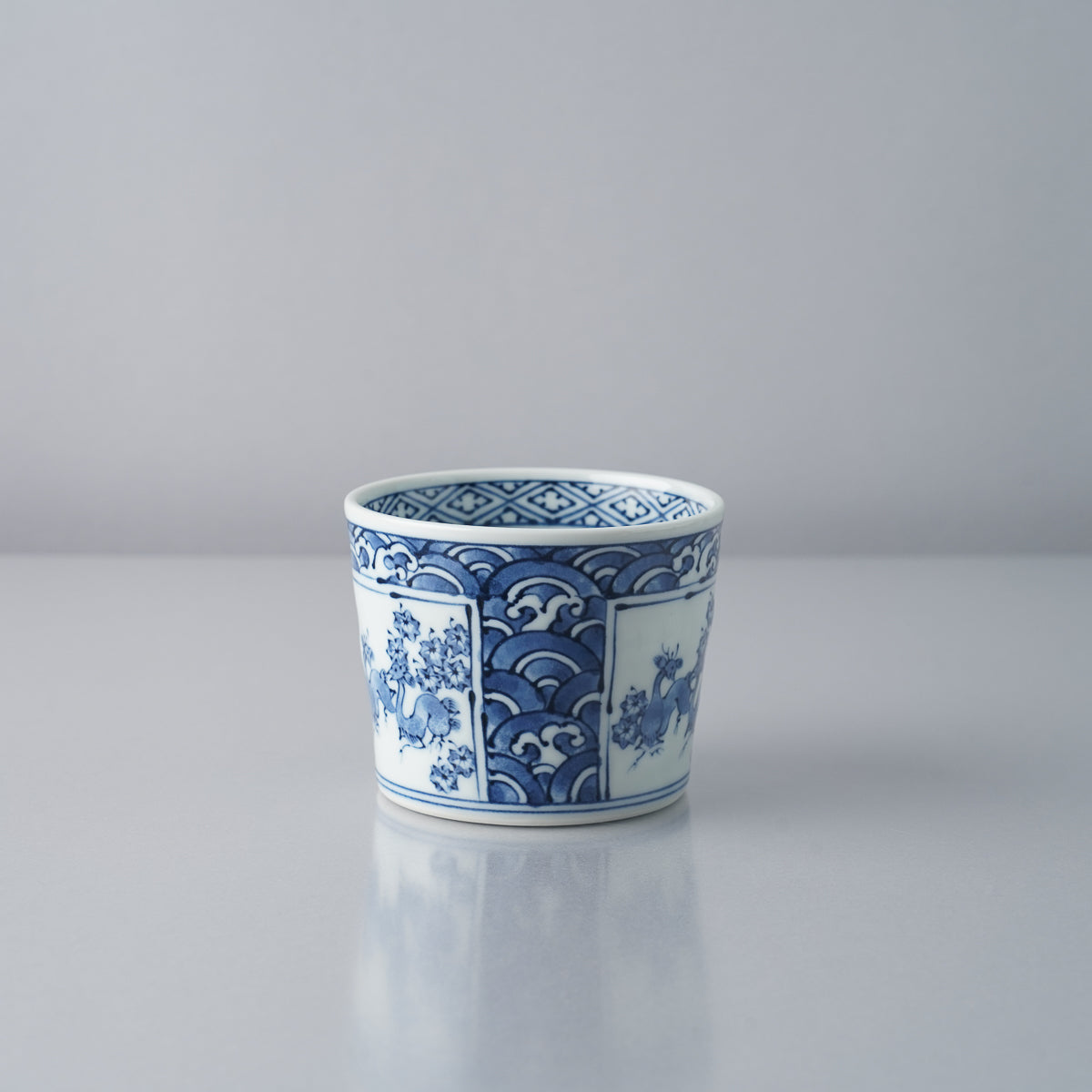 波佐見焼 染付 手彫そば猪口 190ml Takayama Studio1156