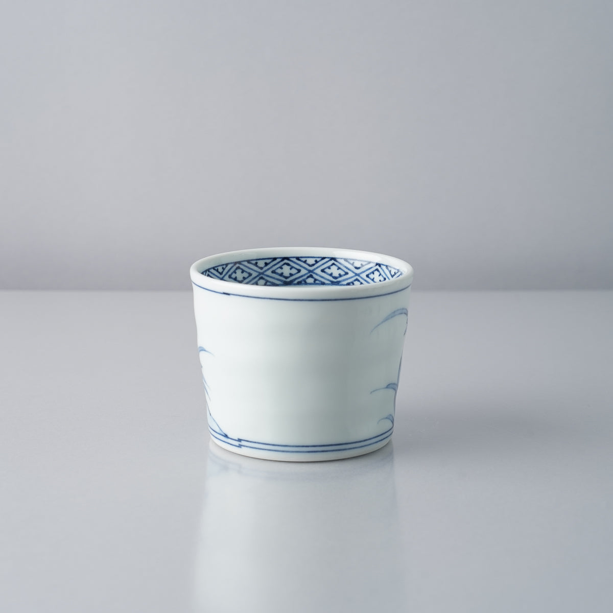 波佐見焼 染付 手彫そば猪口 190ml Takayama Studio1156