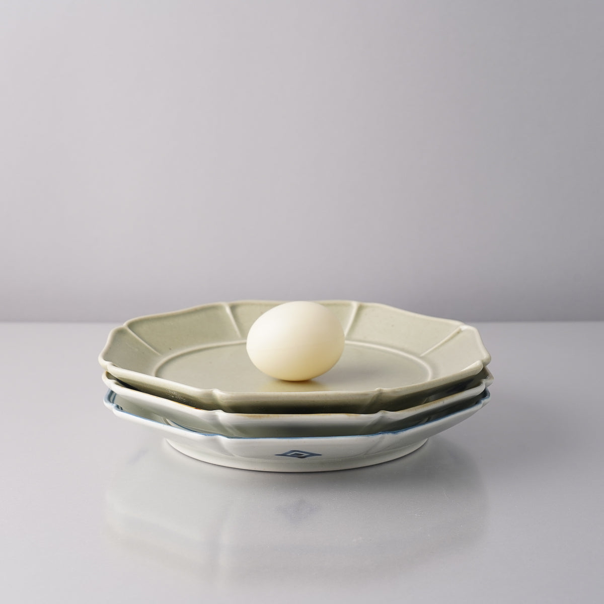 波佐見焼 八方七寸皿 21cm Toubou-ao Studio1156