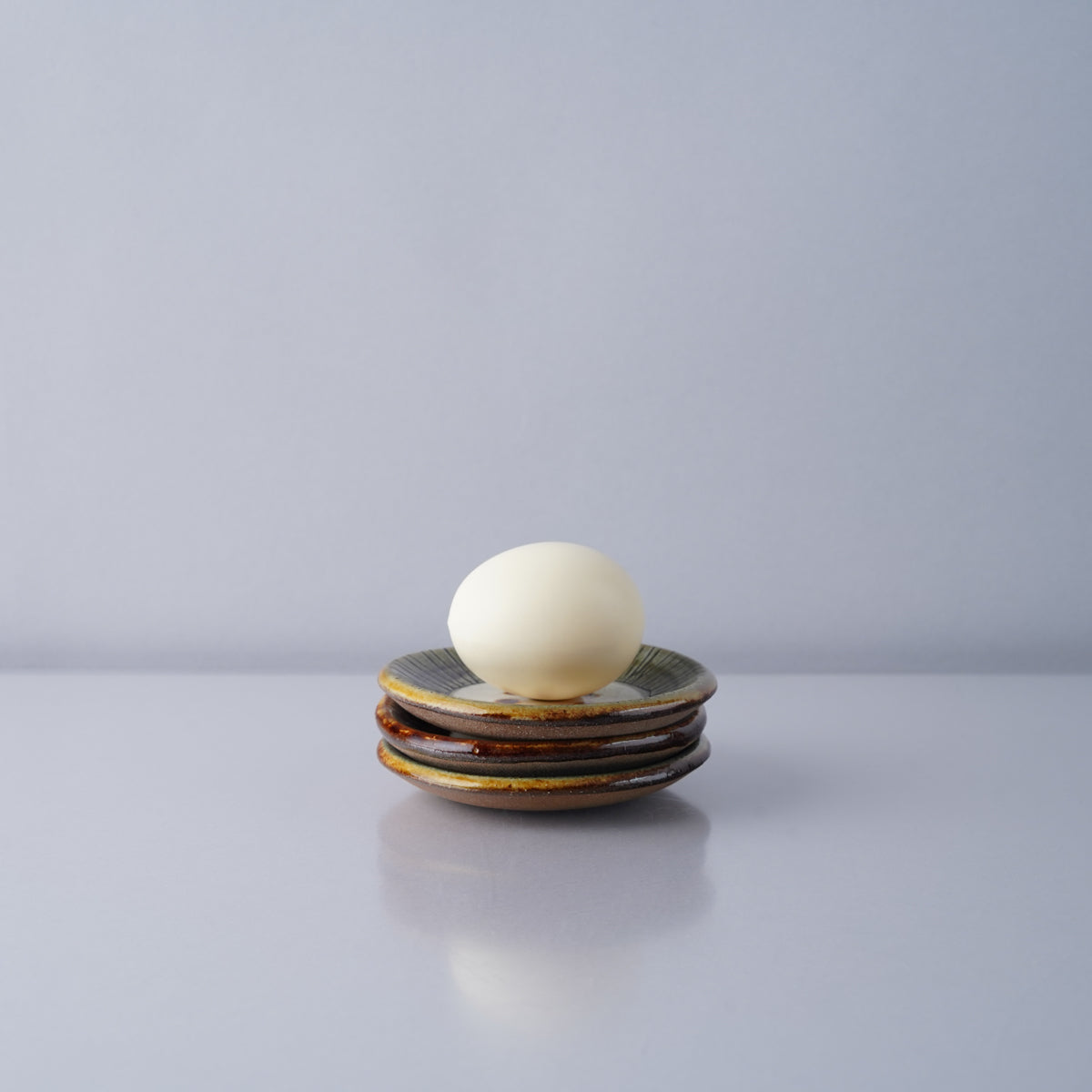 壺屋焼 やちむん 線彫り花ぐー 三寸皿 9.5cm Toushin Studio1156