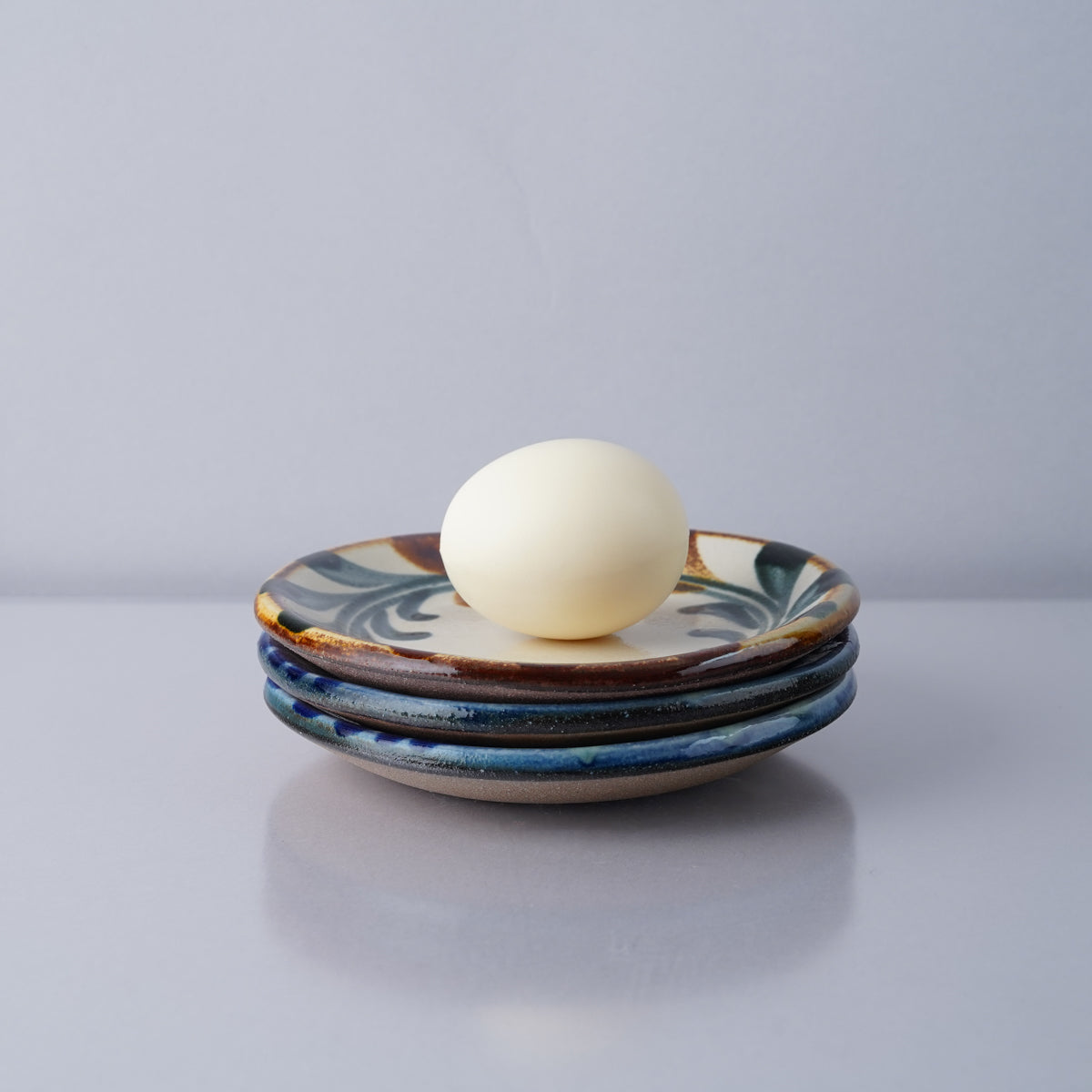 壺屋焼 やちむん 唐草 四寸皿 13cm Toushin Studio1156