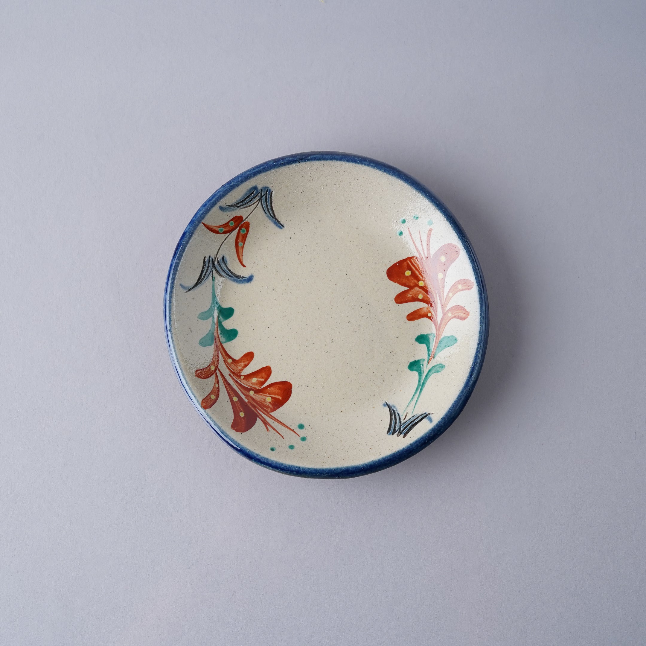 壺屋焼 やちむん 赤絵 四寸皿 13cm 陶眞窯の通販｜【公式