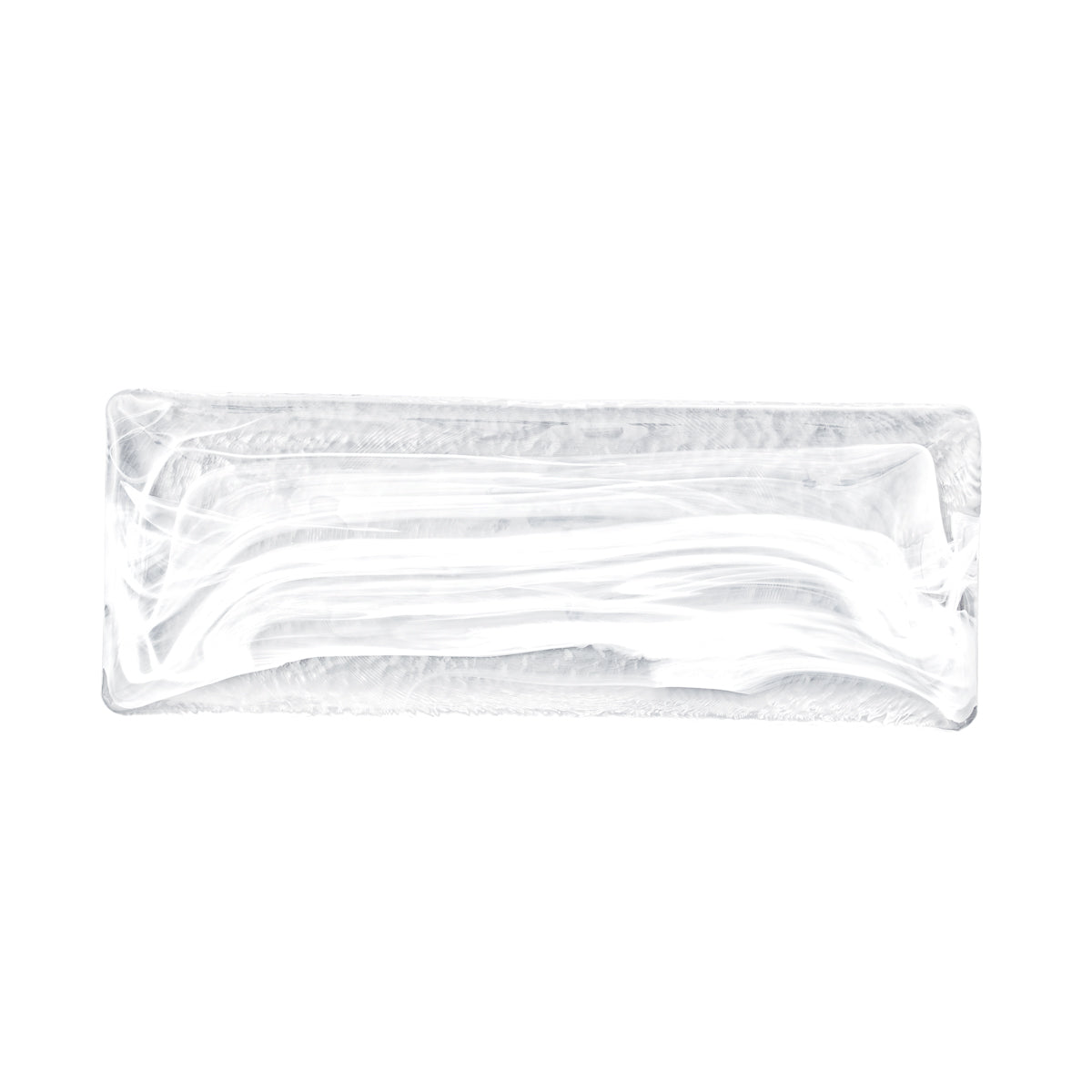 ガラス食器 水墨 長角皿(L) 32cm BK/WH 白 Yoshinuma-glass Studio1156