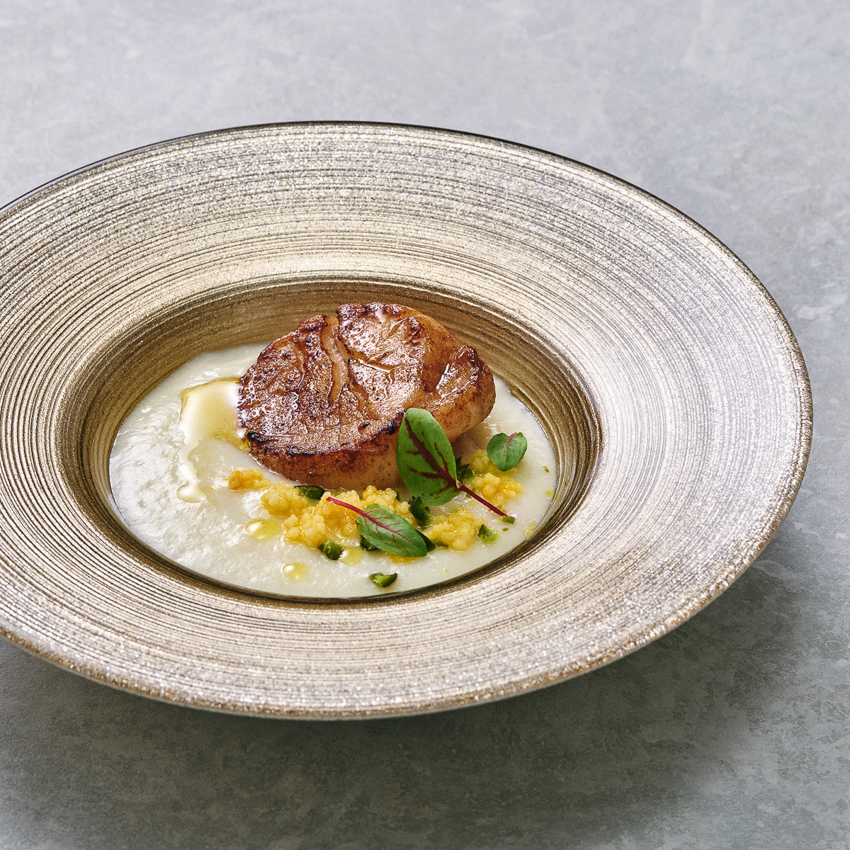 ガラス食器 サークルシリーズ リムボウル 20cm GD/BZ Yoshinuma-glass Studio1156