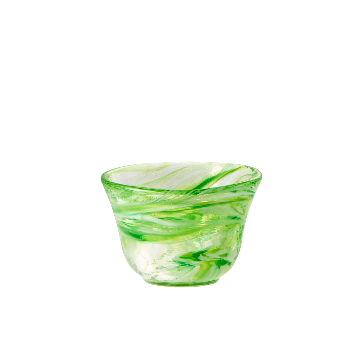 ガラス食器 色彩ぐい呑 流水 50ml 2G(グリーン) Yoshinuma-glass Studio1156