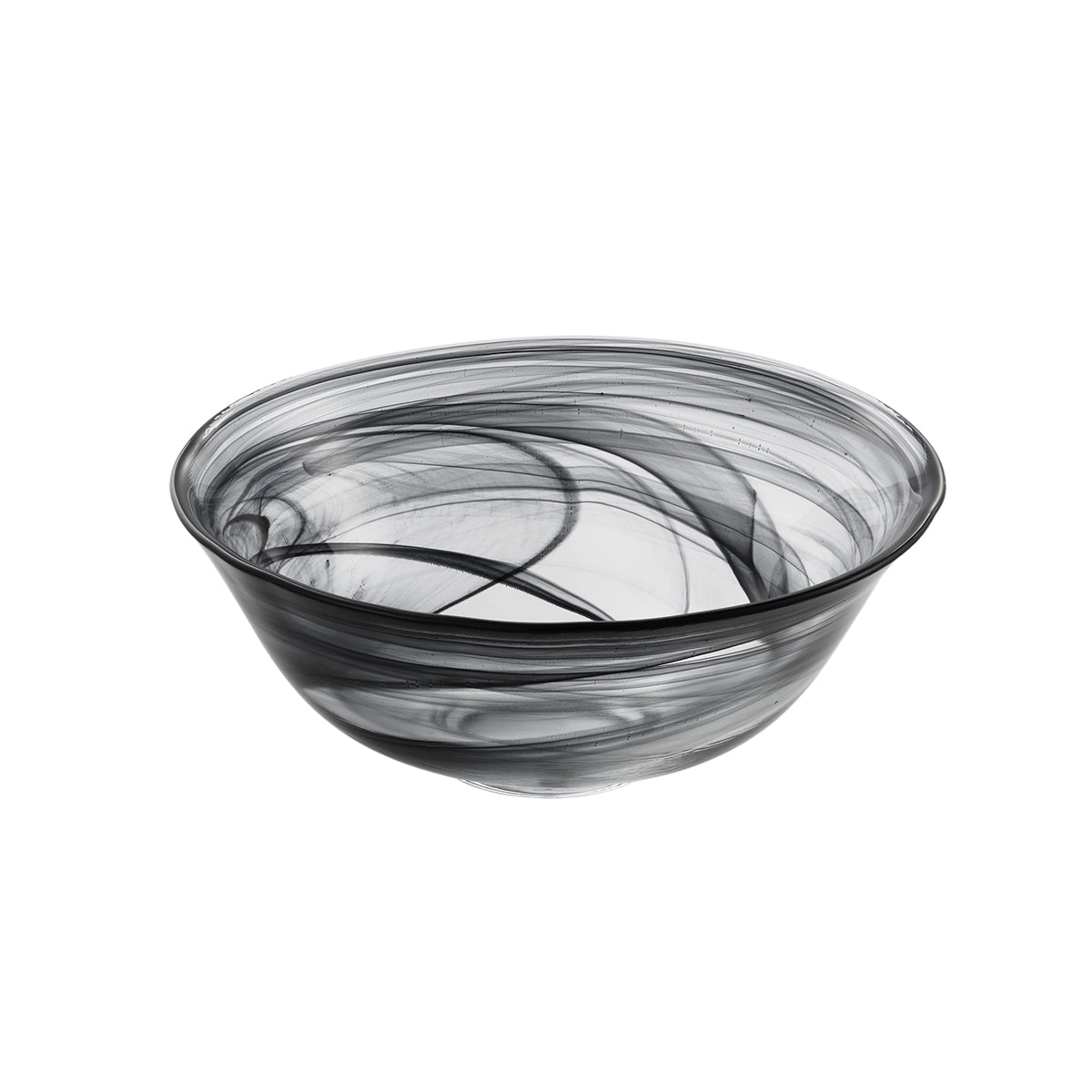 ガラス食器 水墨 中鉢 15cm BK 黒 Yoshinuma-glass Studio1156