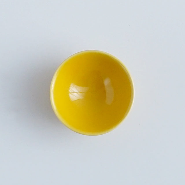 有田焼 丸プチ皿 イエロー 4.5cm Kanezen Studio1156