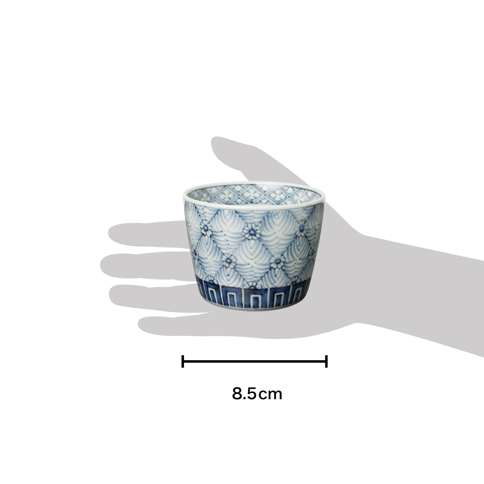 有田焼 染付 草花地文 そば猪口(大) 220ml Riso Studio1156