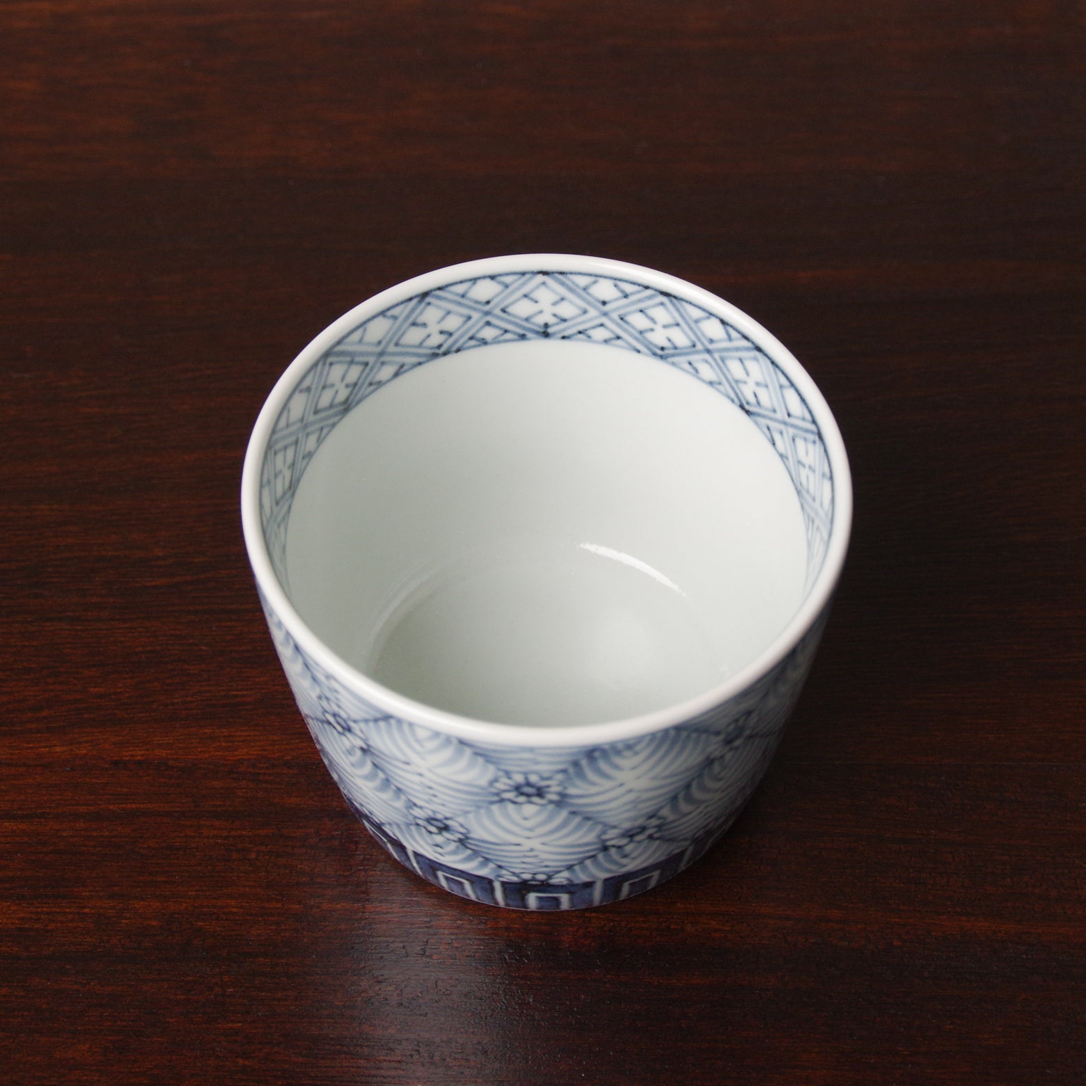 有田焼 染付 草花地文 そば猪口(大) 220ml Riso Studio1156