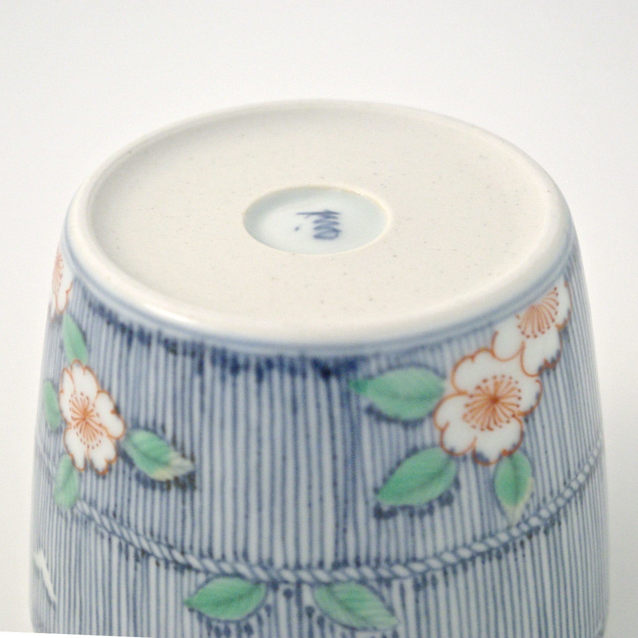 有田焼 色絵 桜柴垣文 そば猪口(大) 220ml Riso Studio1156