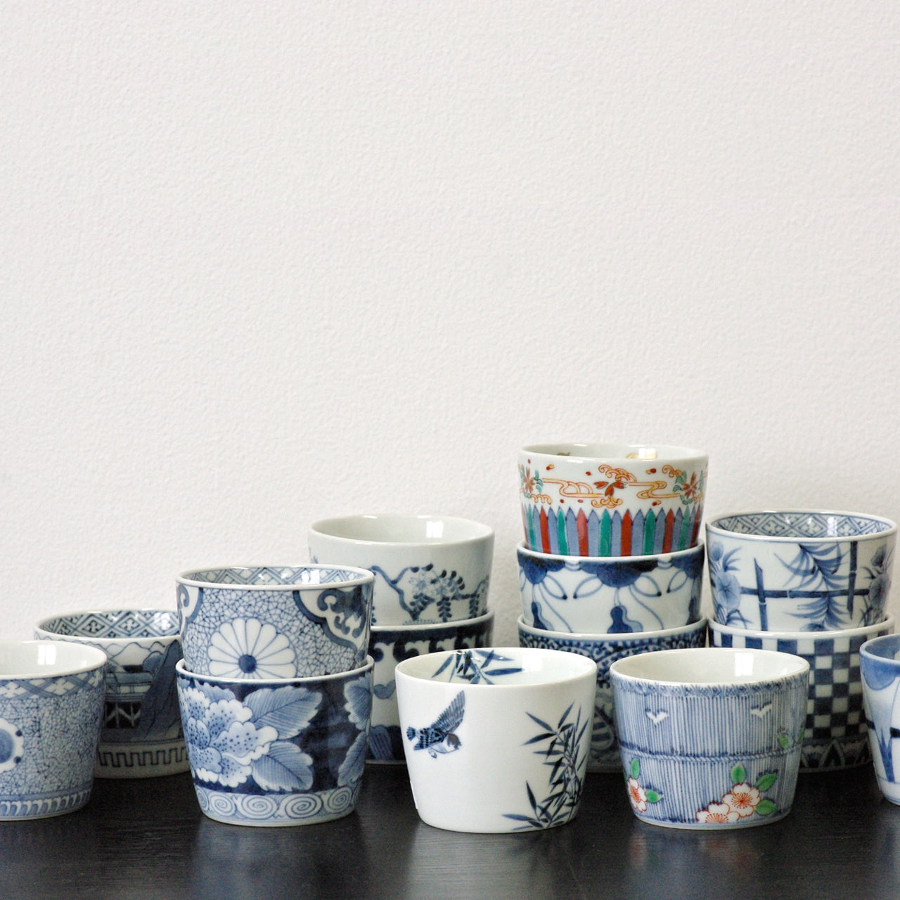 有田焼 色絵 桜柴垣文 そば猪口(大) 220ml Riso Studio1156