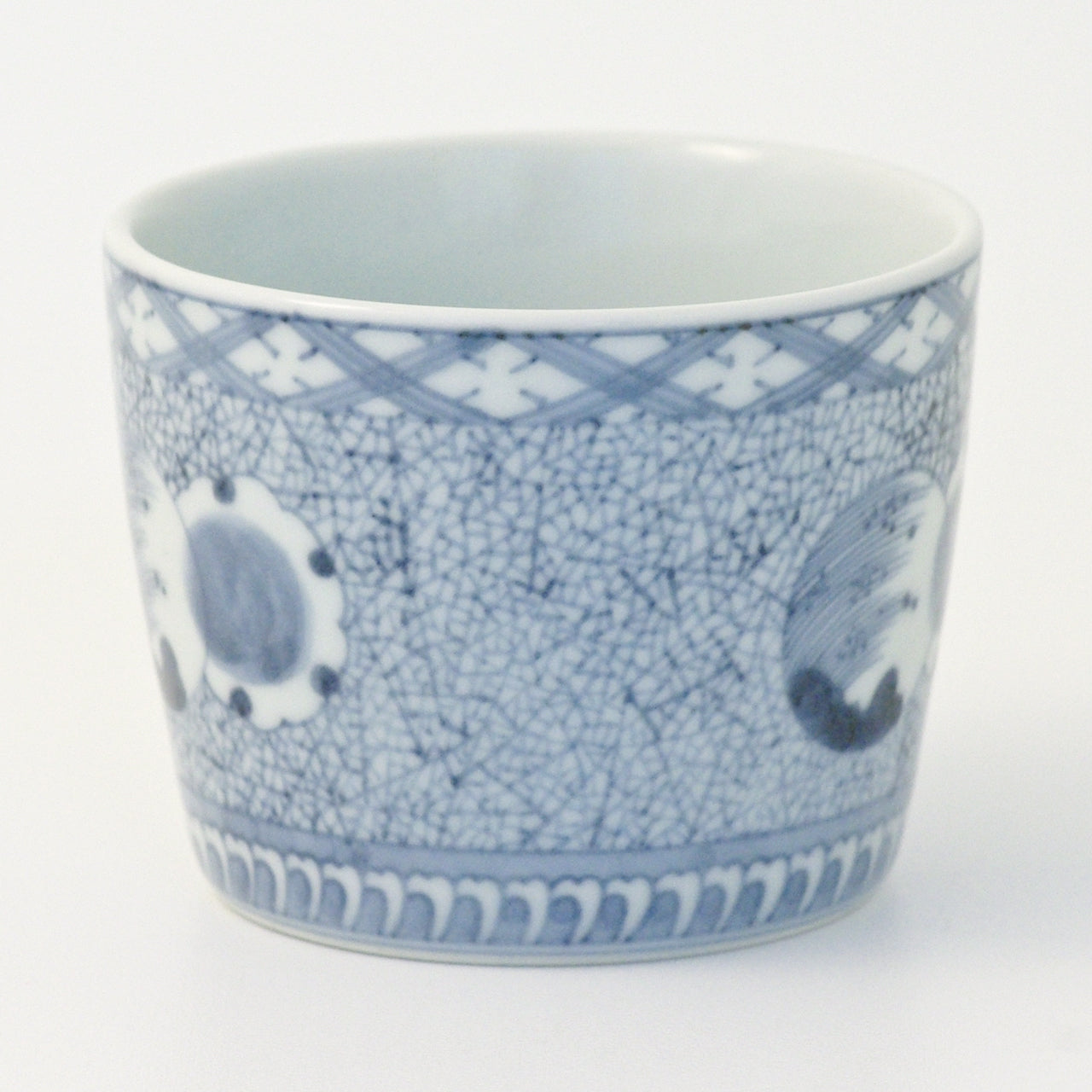 有田焼 染付 氷裂雪輪文 そば猪口(大) 220ml Riso Studio1156