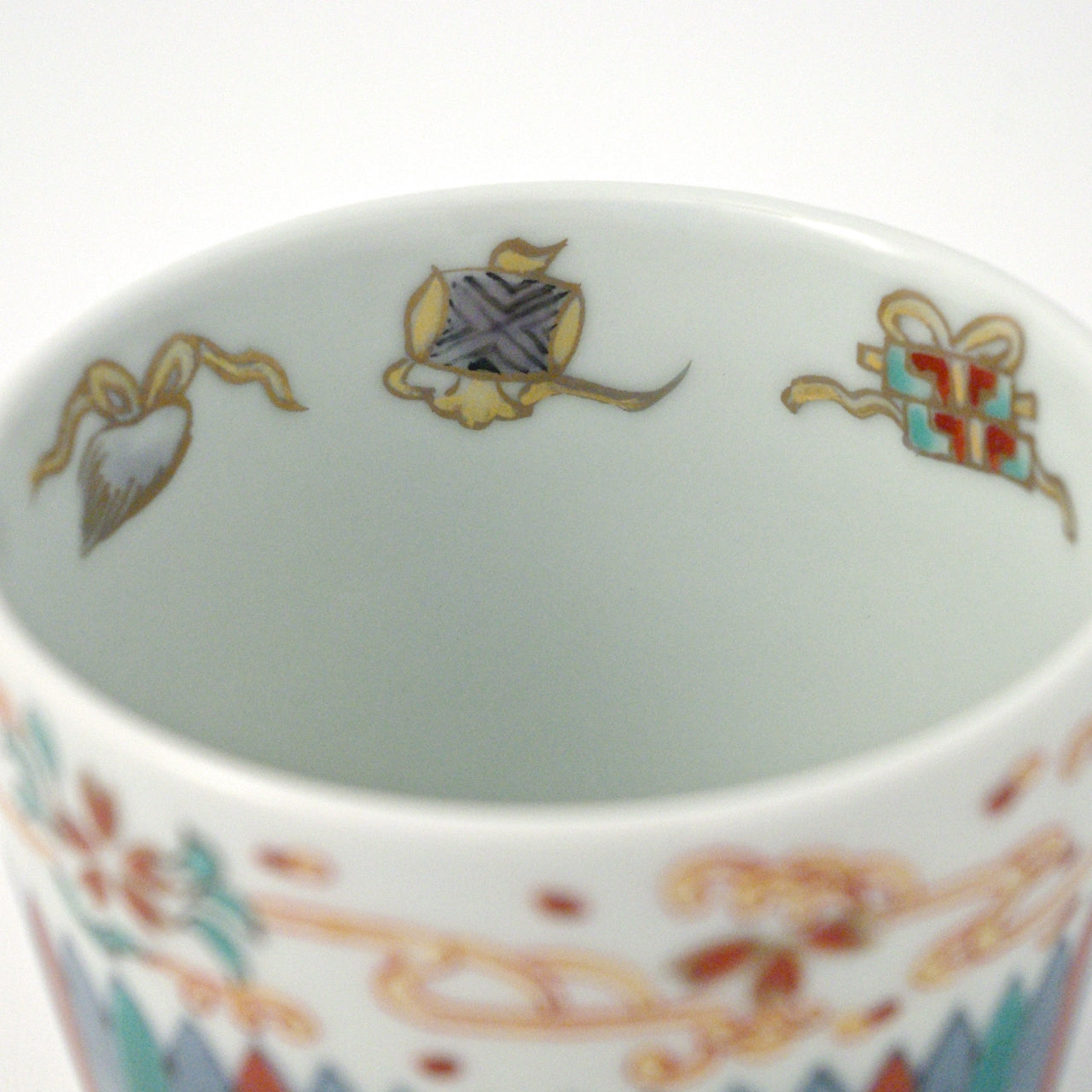 有田焼 色絵 桜剣先文 そば猪口(大) 220ml Riso Studio1156