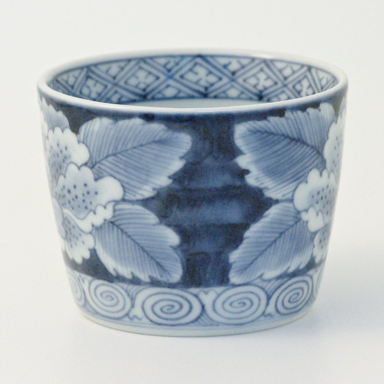 有田焼 染付 牡丹花紋 そば猪口(大) 220ml Riso Studio1156