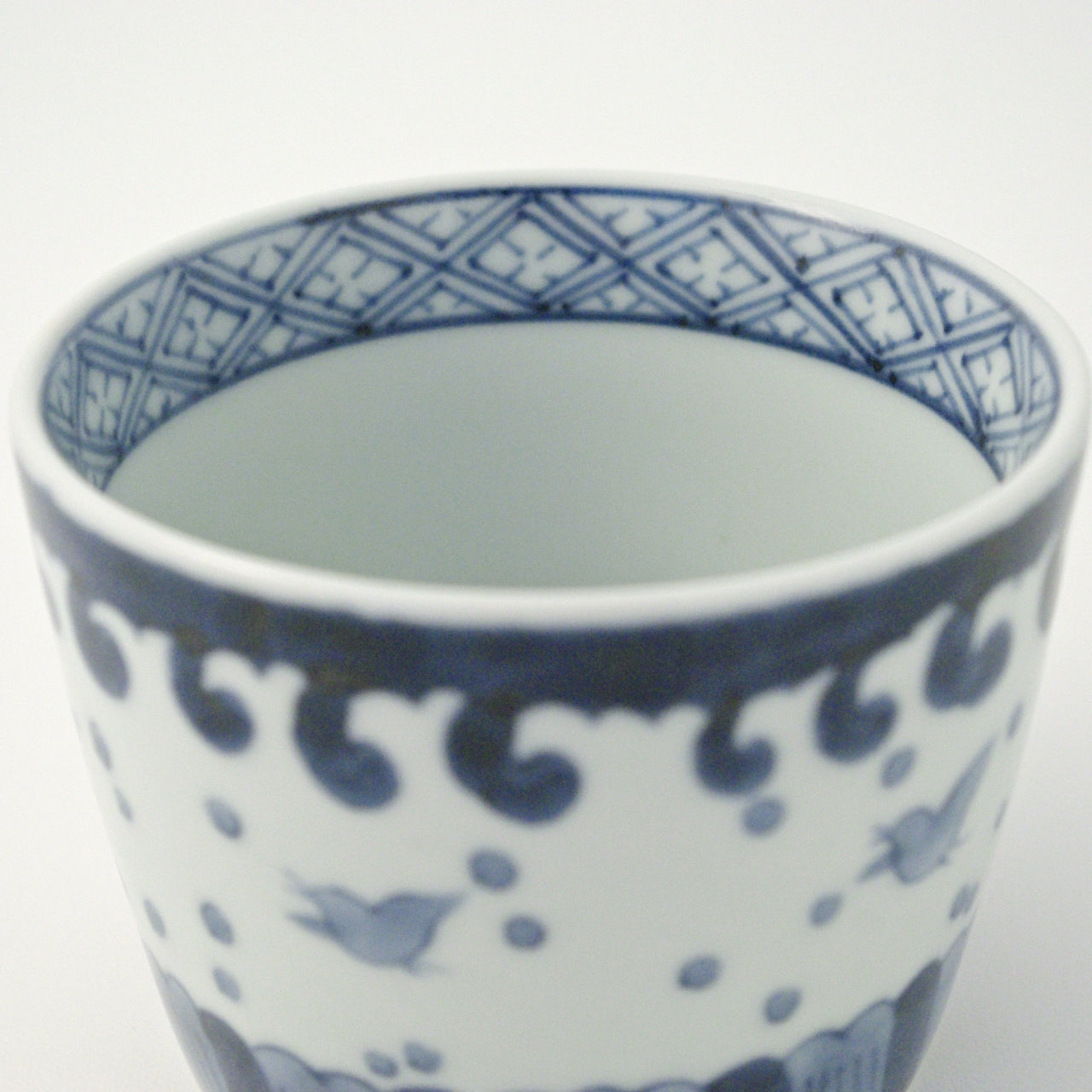 有田焼 染付 波千鳥地文 そば猪口(大) 220ml Riso Studio1156