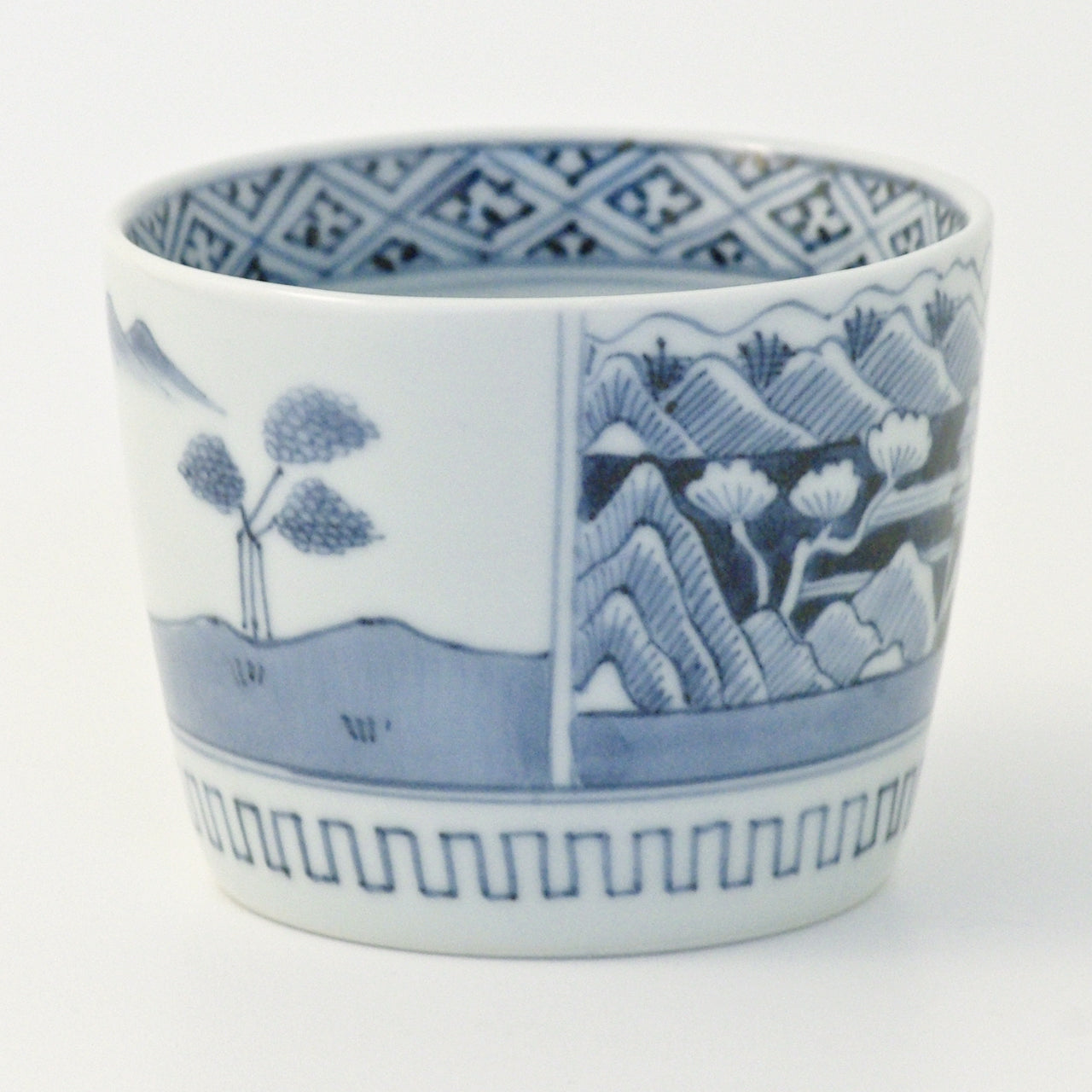 有田焼 染付 山水家屋文 そば猪口(大) 220ml Riso Studio1156