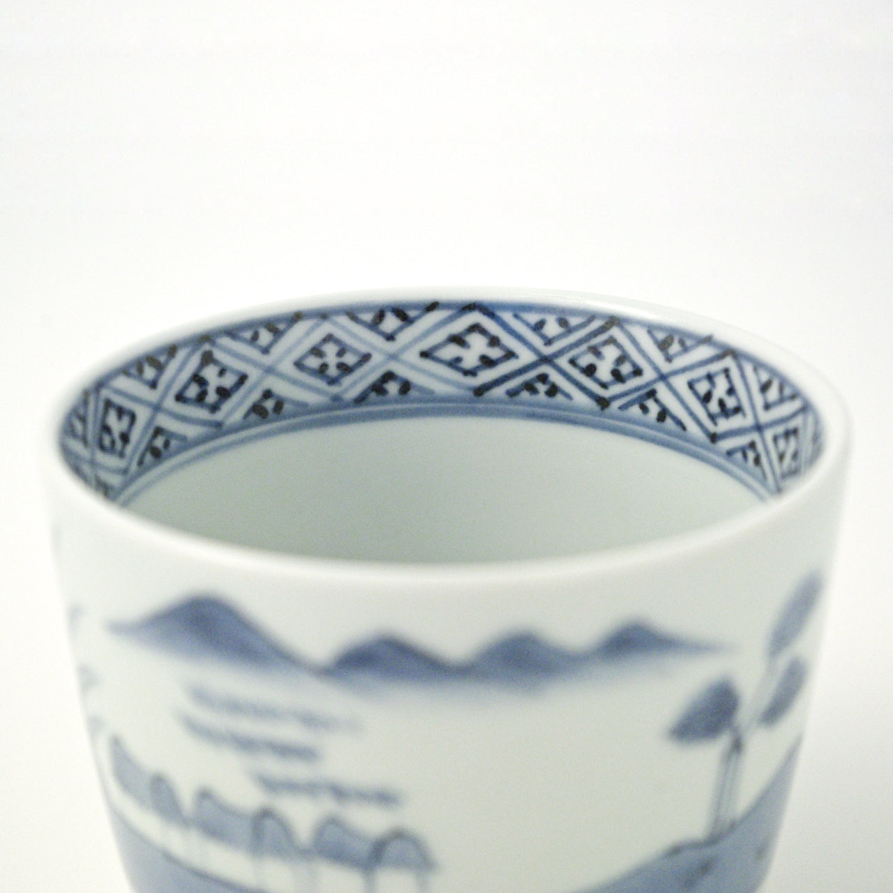 有田焼 染付 山水家屋文 そば猪口(大) 220ml Riso Studio1156