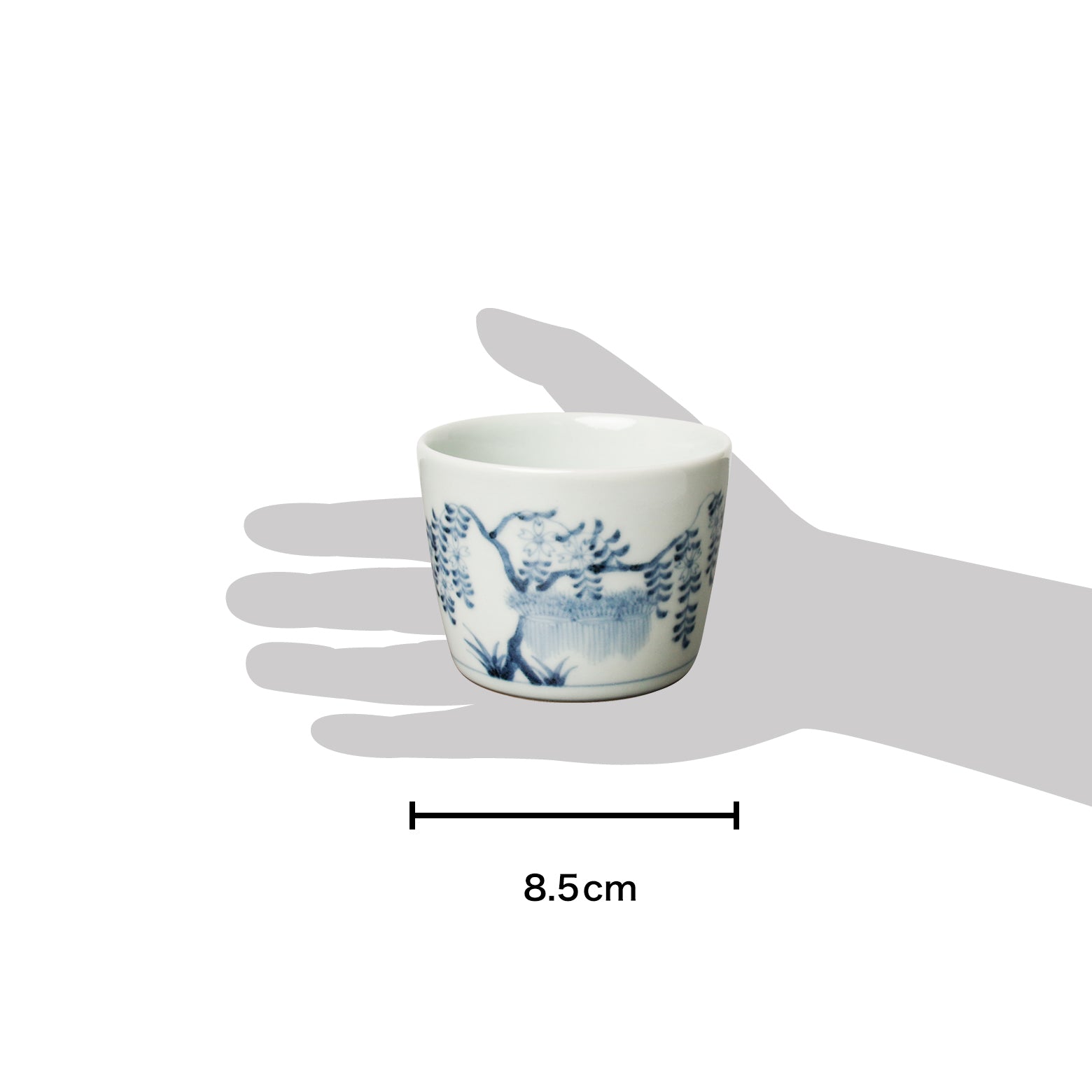 有田焼 染付 枝垂桜文 そば猪口(大) 220ml Riso Studio1156