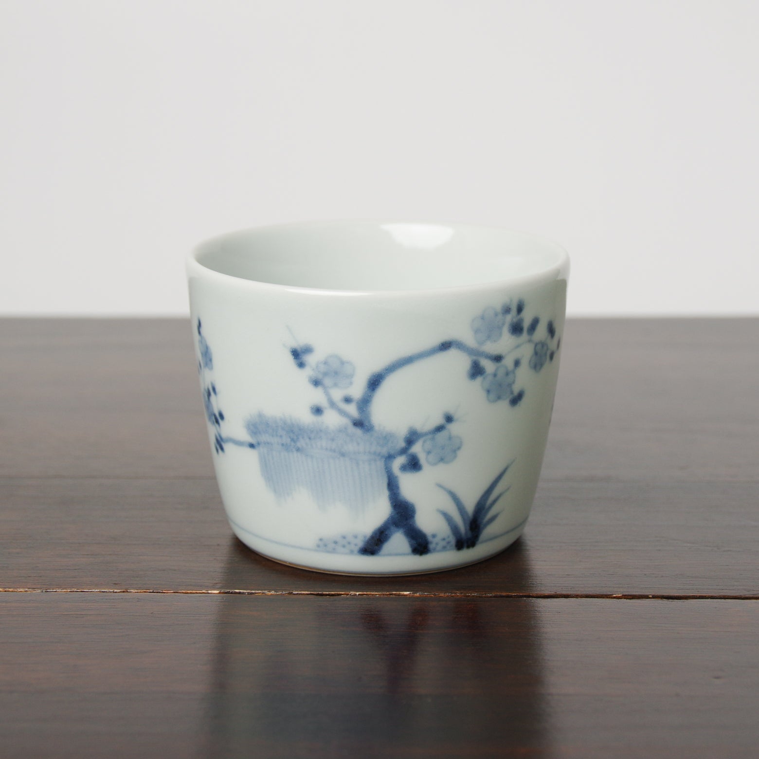 有田焼 染付 枝垂桜文 そば猪口(大) 220ml Riso Studio1156