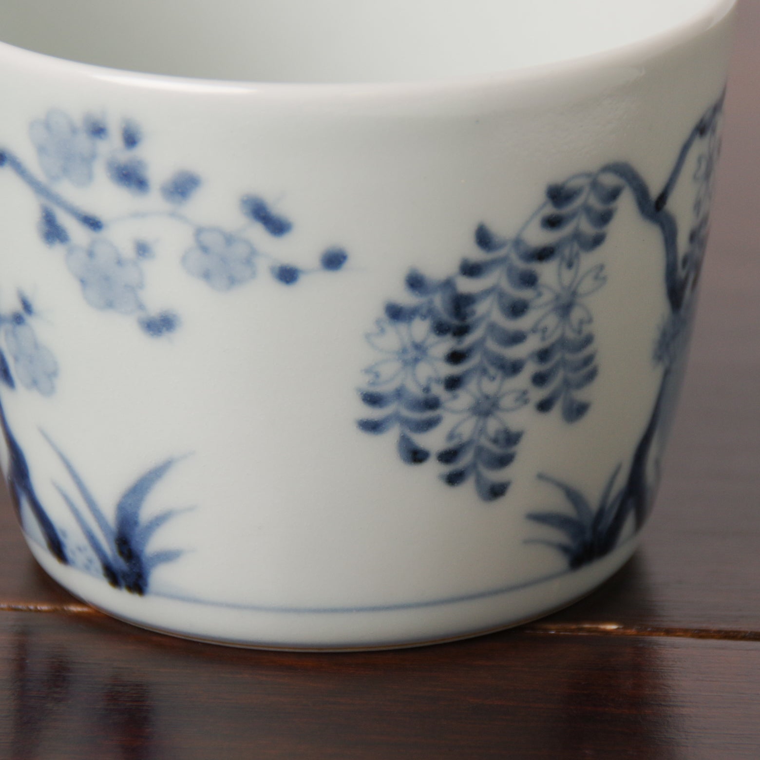 有田焼 染付 枝垂桜文 そば猪口(大) 220ml Riso Studio1156