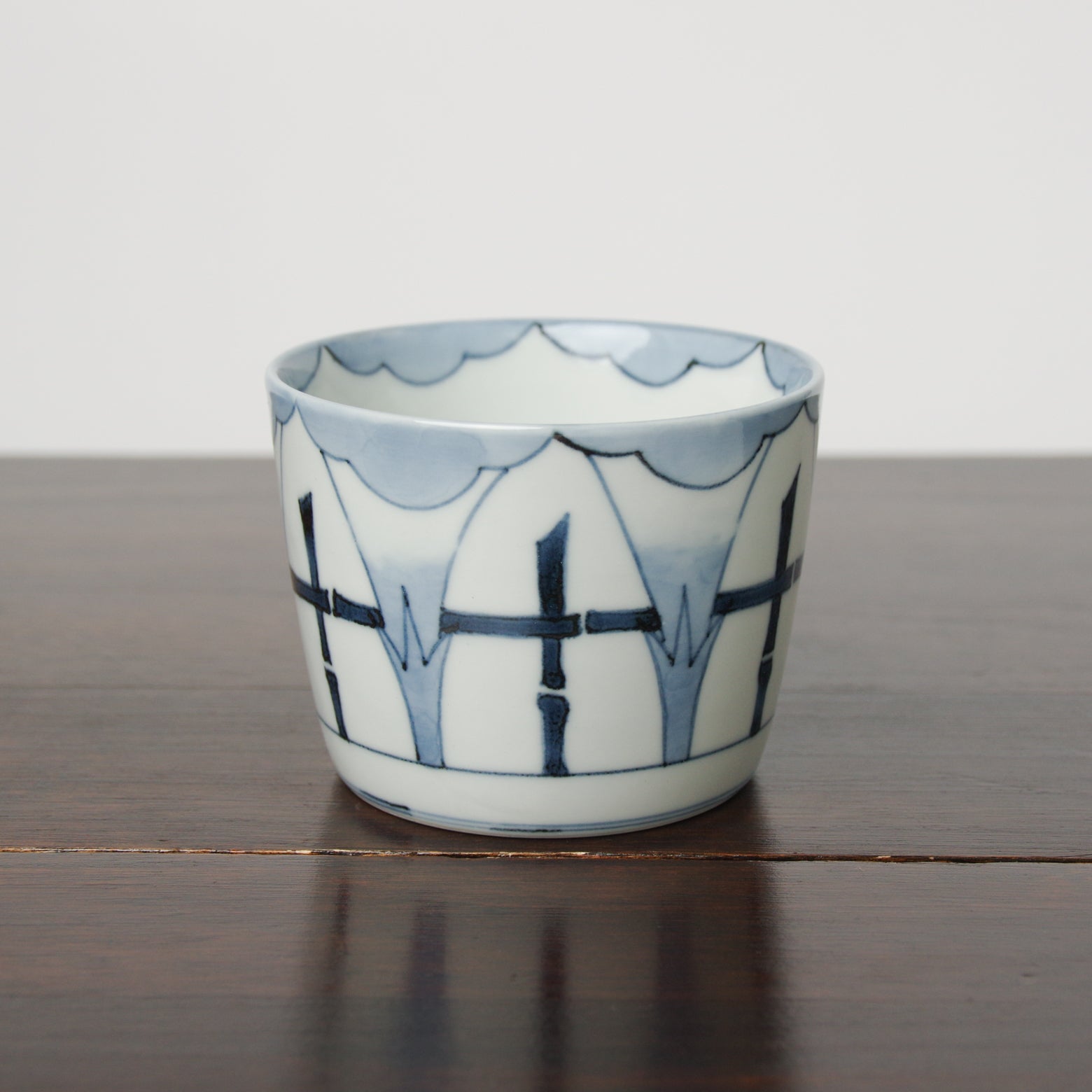 有田焼 染付 朝顔文 そば猪口(大) 220ml Riso Studio1156