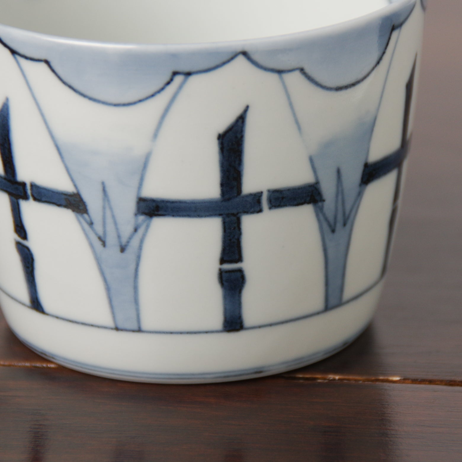 有田焼 染付 朝顔文 そば猪口(大) 220ml Riso Studio1156