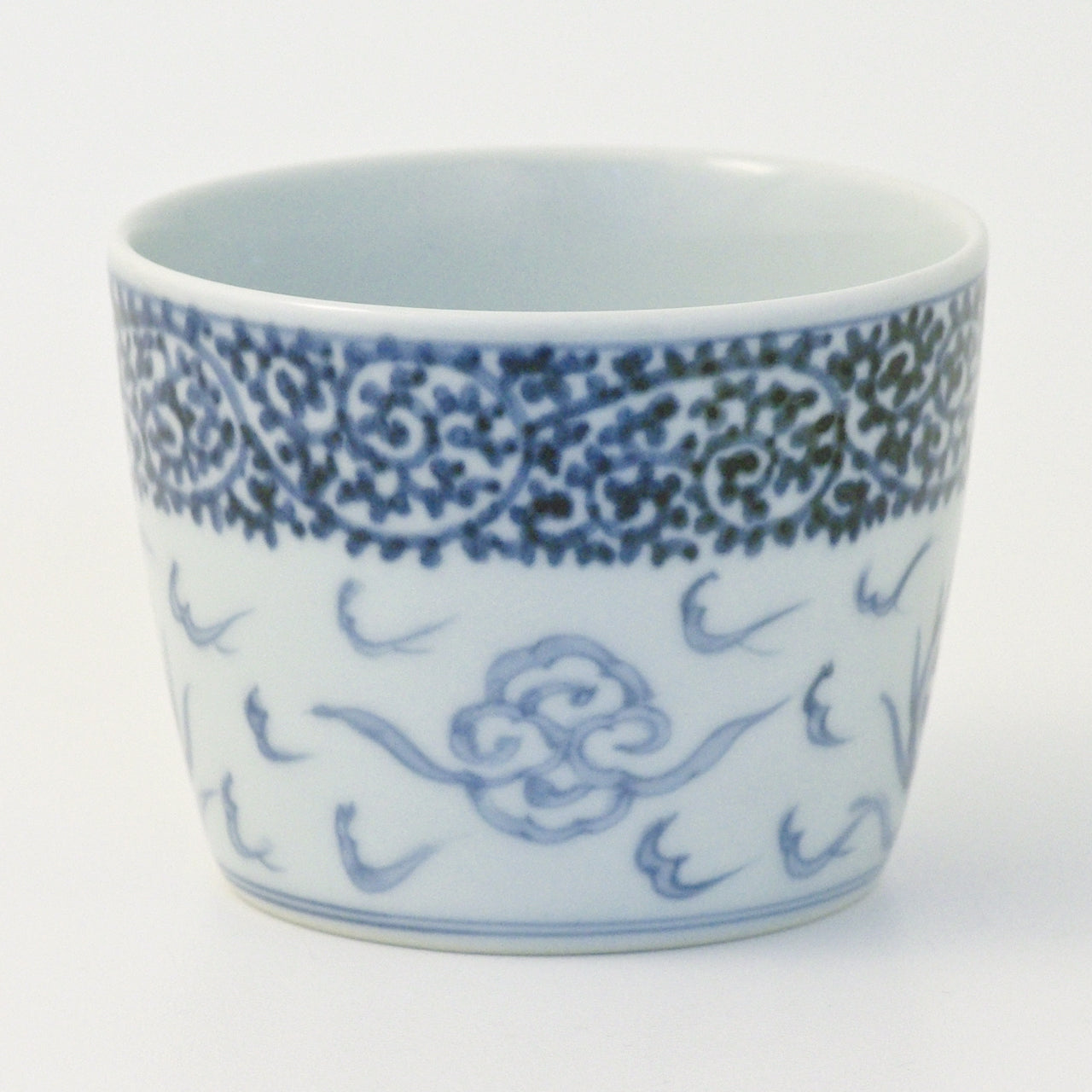 有田焼 染付 蛸唐草宝珠文 そば猪口(大) 220ml Riso Studio1156