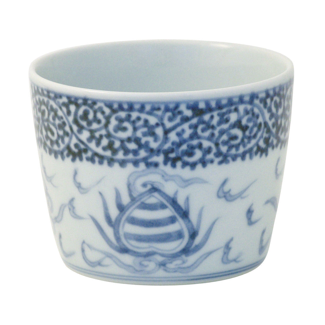 有田焼 染付 蛸唐草宝珠文 そば猪口(大) 220ml Riso Studio1156