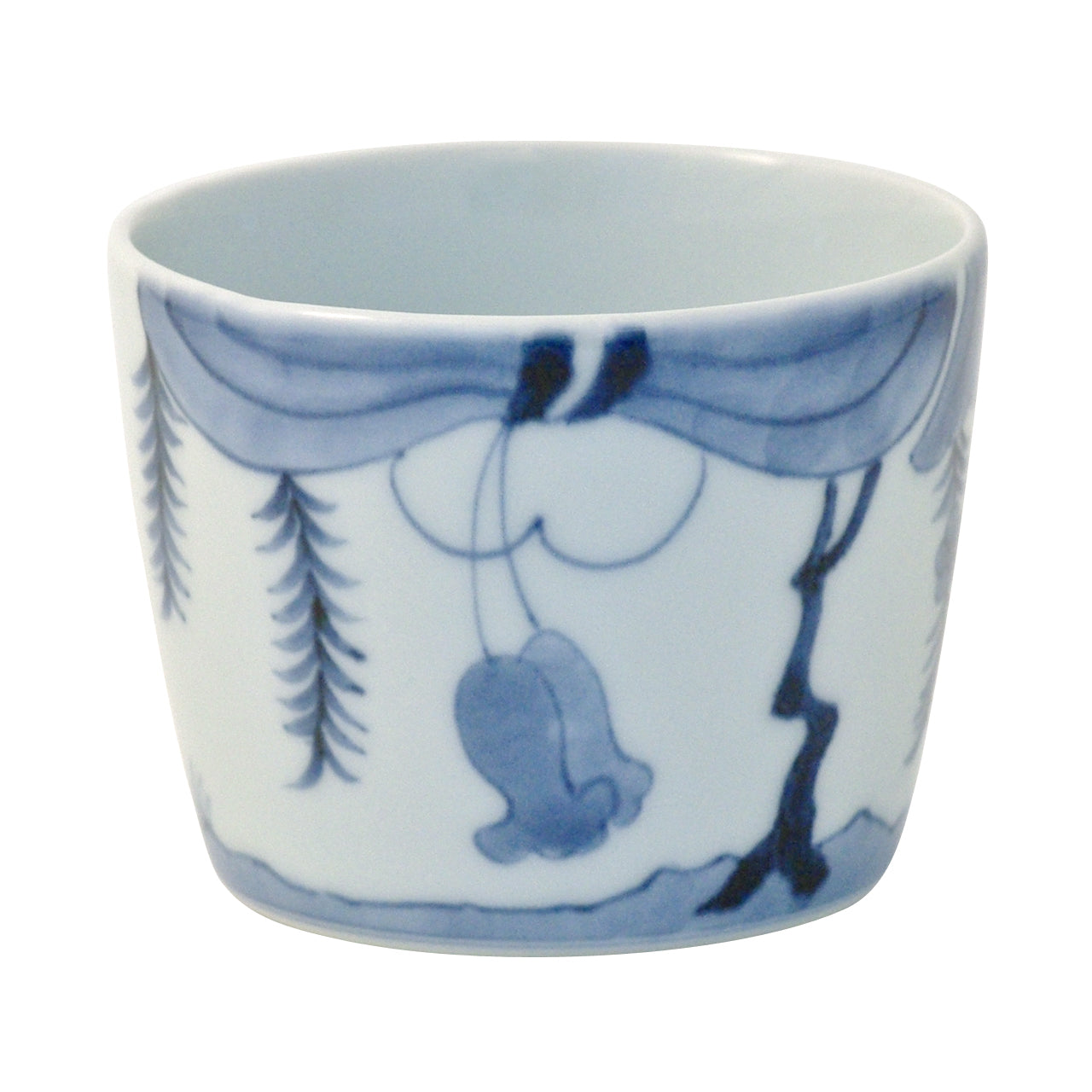有田焼 染付 幔幕文 そば猪口(大) 220ml Riso Studio1156