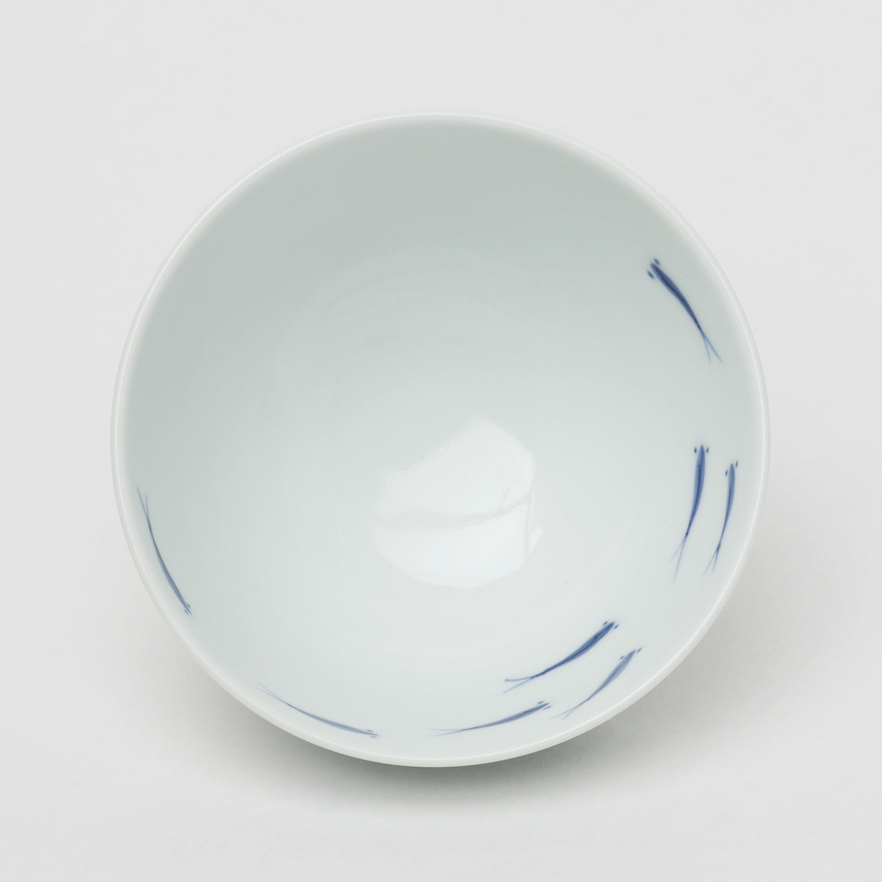 有田焼 メダカ 平仙茶(青/内8匹) 180ml Riso Studio1156