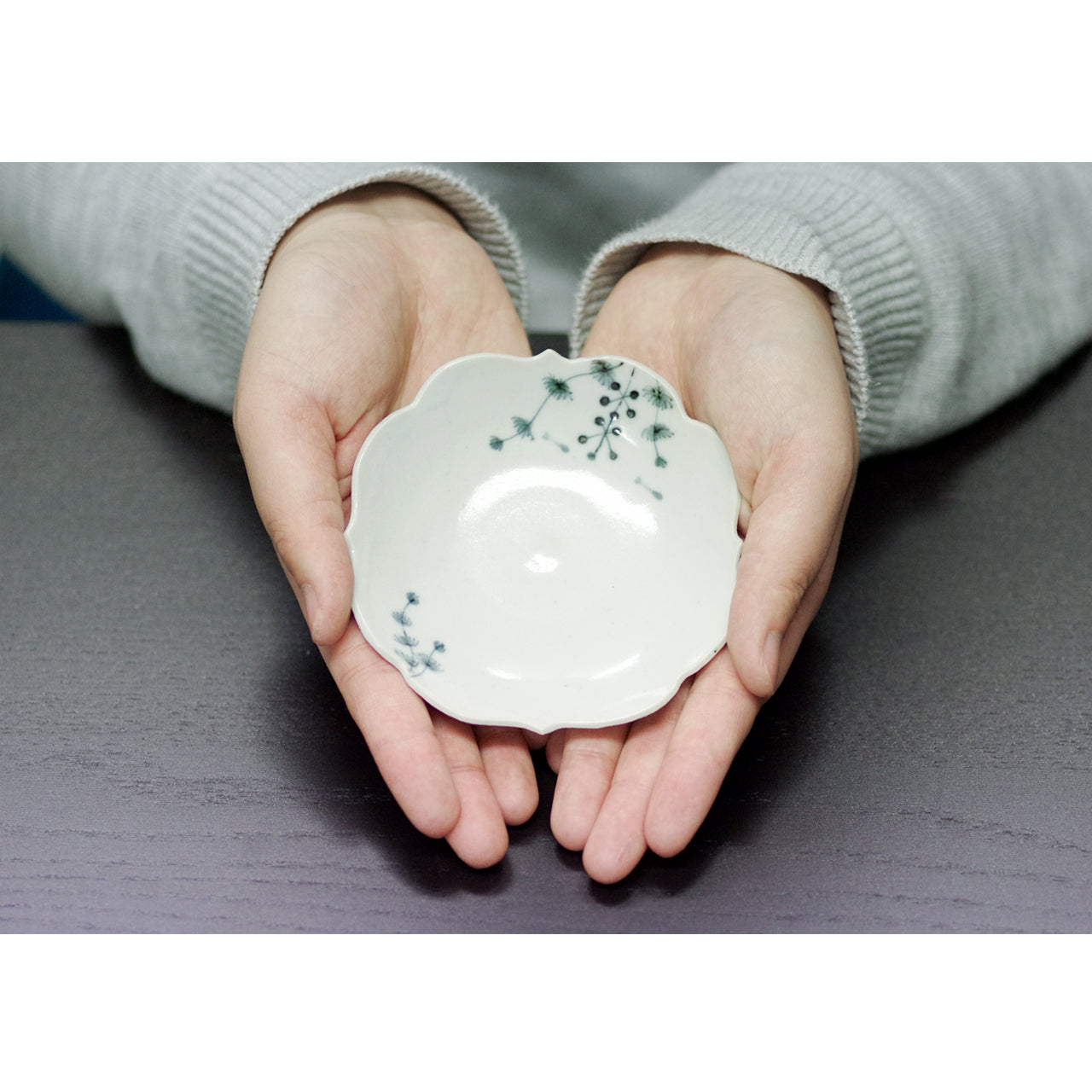 有田焼 染付水草 四稜小皿 10.5cm ARITA PORCELAIN LAB Studio1156