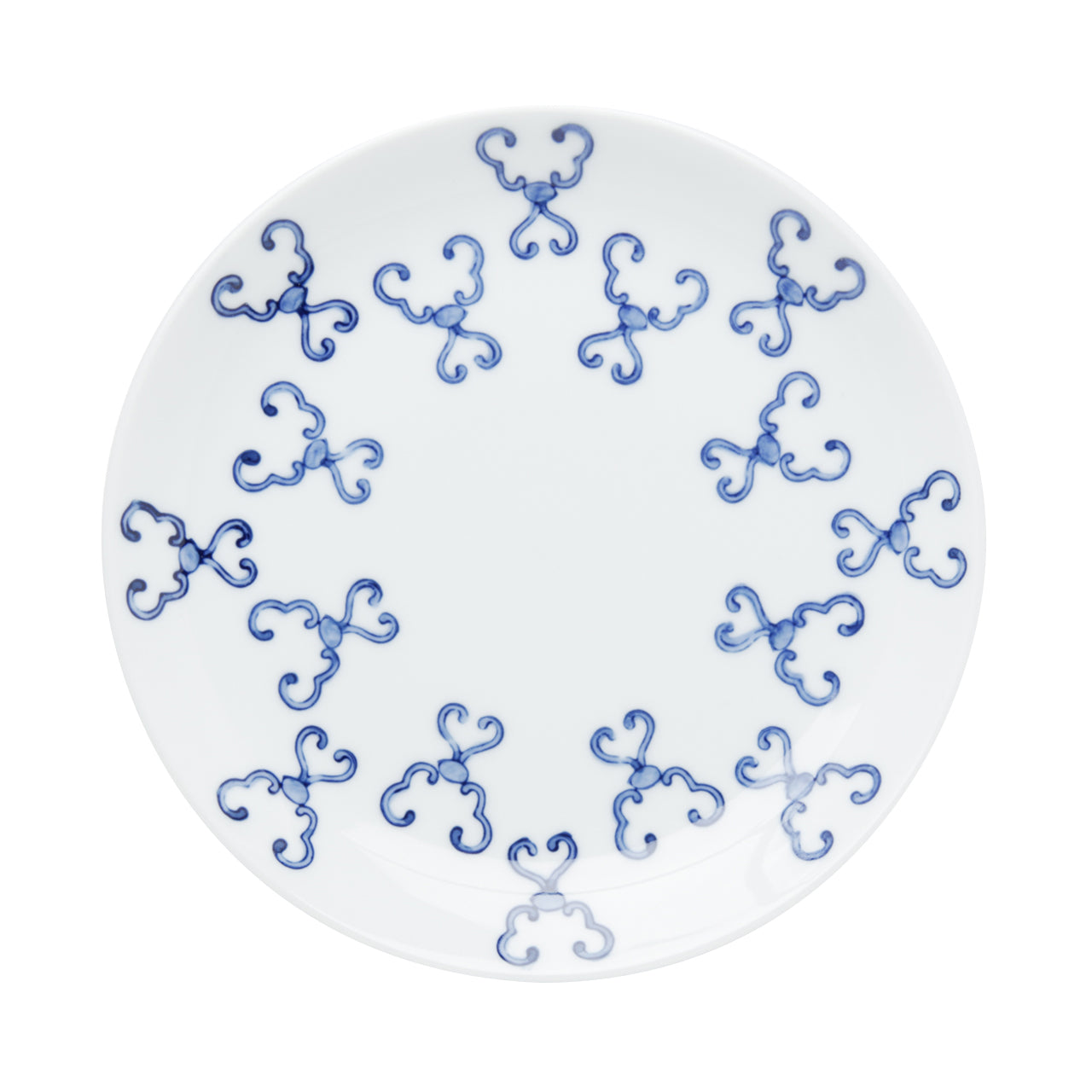 有田焼 染付 かぎつなぎ 6寸皿 19cm Teizan Studio1156