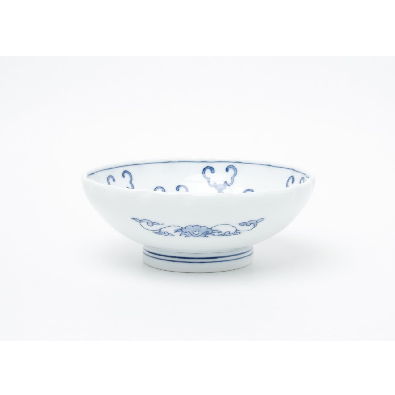 有田焼 染付 かぎつなぎ 丸鉢 15cm Teizan Studio1156