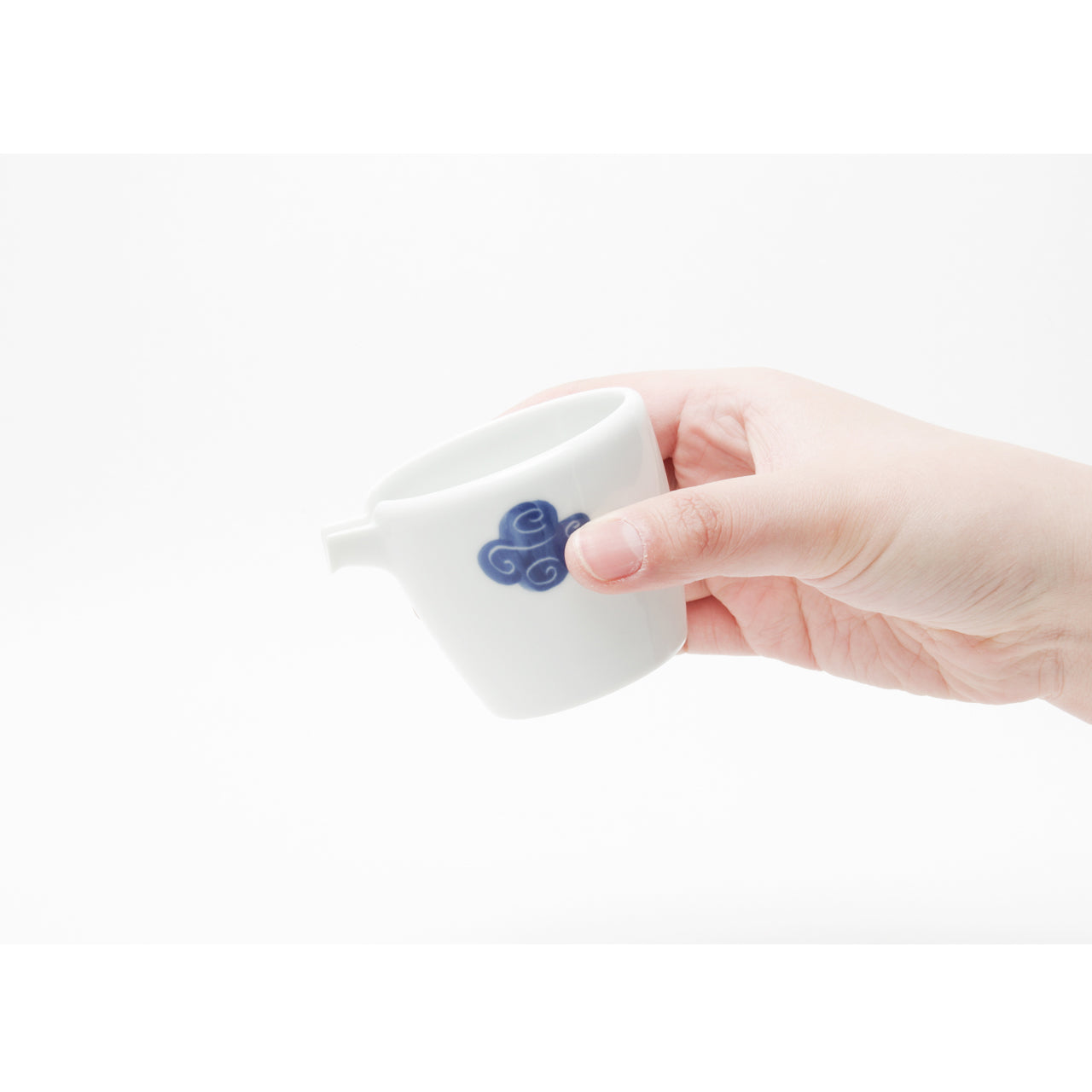 有田焼 赤十草 片口筒鉢(M) 100ml Denpei Studio1156