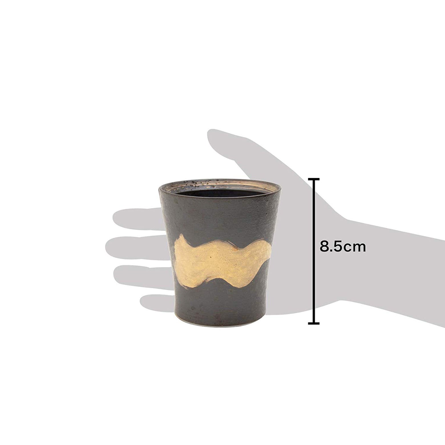 波佐見焼 ワビカップ スリム 金刷毛 フリーカップ 300ml Wazan Studio1156