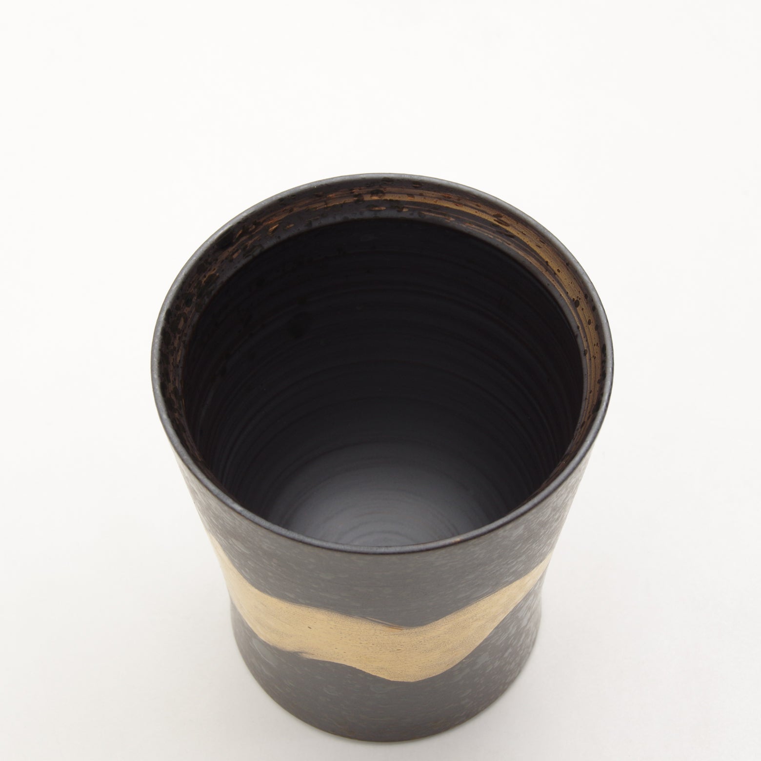 波佐見焼 ワビカップ スリム 金刷毛 フリーカップ 300ml Wazan Studio1156