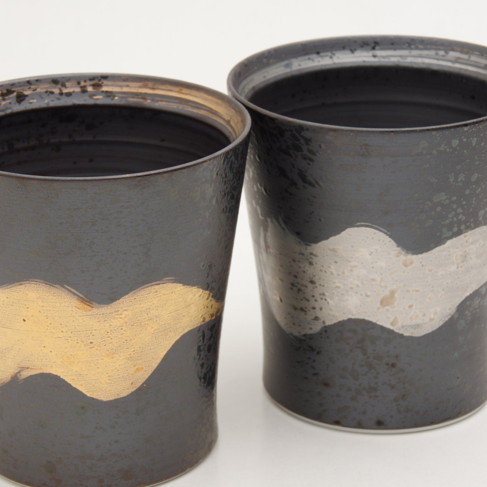 波佐見焼 ワビカップ スリム 金刷毛 フリーカップ 300ml Wazan Studio1156