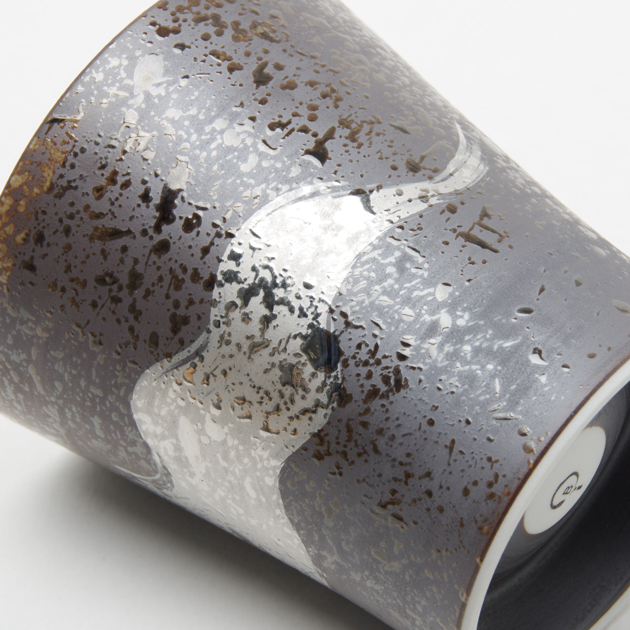 波佐見焼 ワビカップ スリム 銀刷毛 フリーカップ 300ml Wazan Studio1156