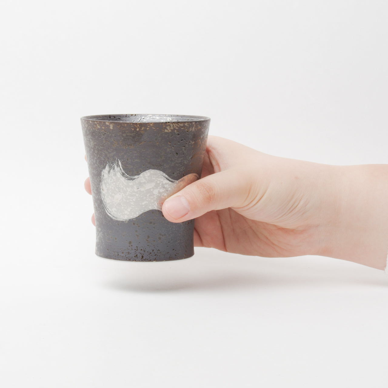 波佐見焼 ワビカップ スリム 銀刷毛 フリーカップ 300ml Wazan Studio1156