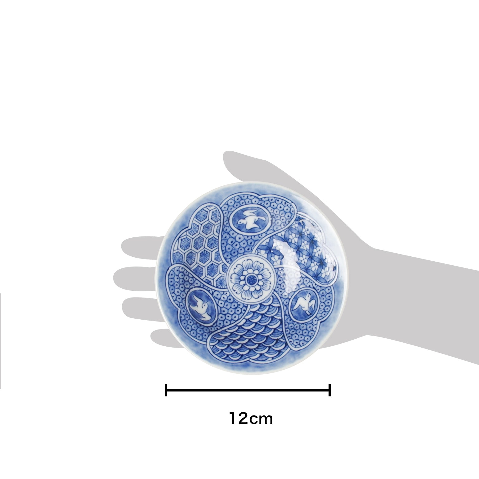 有田焼 染付 千鳥祥瑞 四寸小皿 12cm Kouraku Studio1156